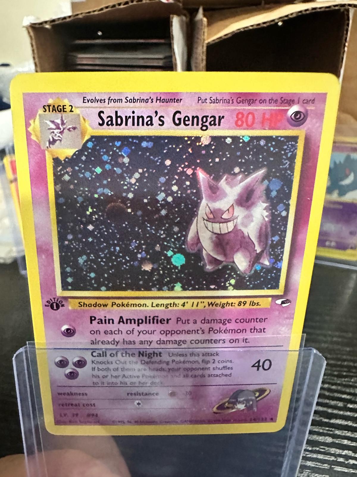 Pokemon Sabrinas Gengar 1st Edition Gym Heroes - Steger, Illinois - FleaMarketBay