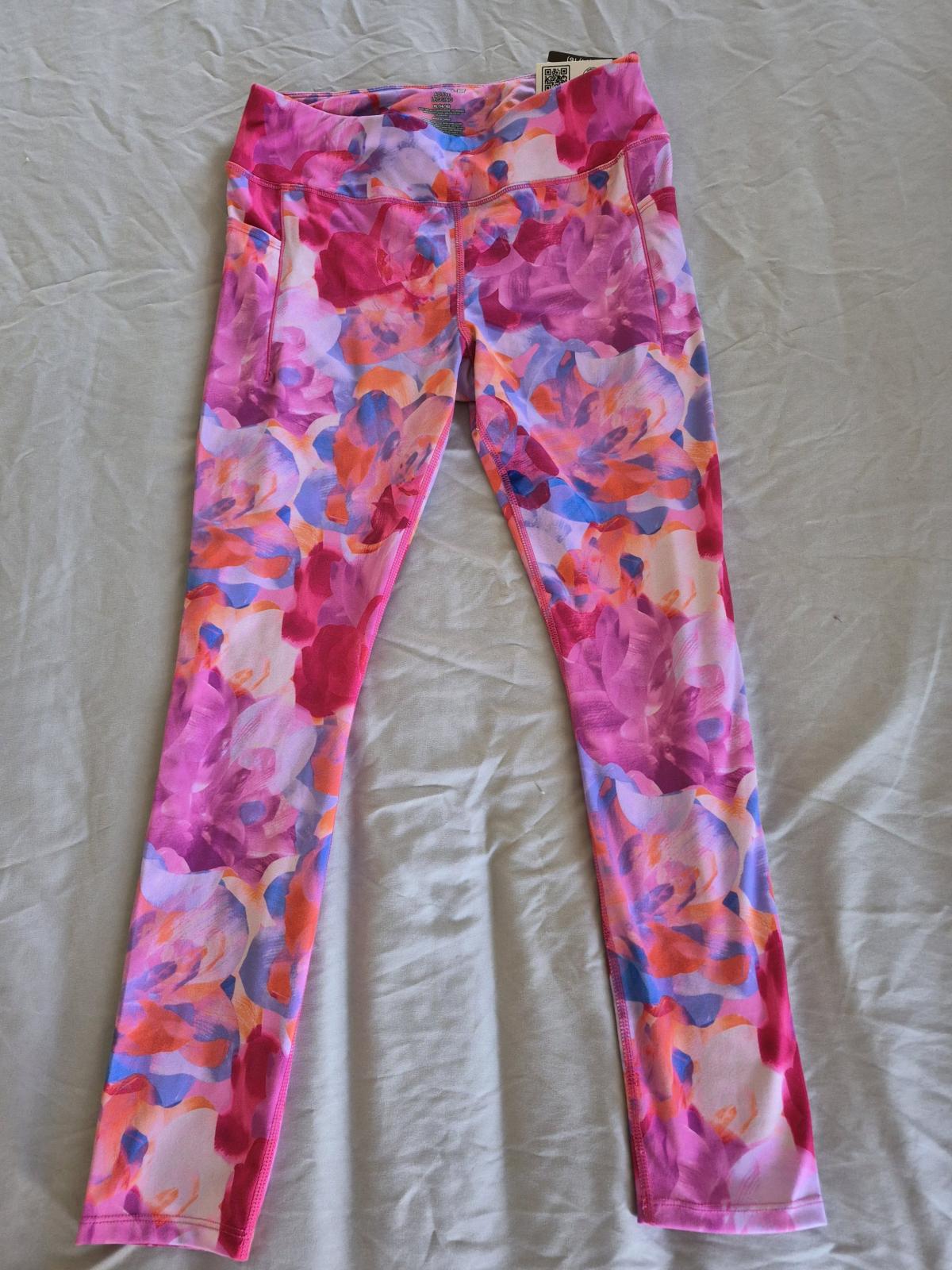 Girls XL 1416 Members Mark Floral Active Leggings NWT Pocket