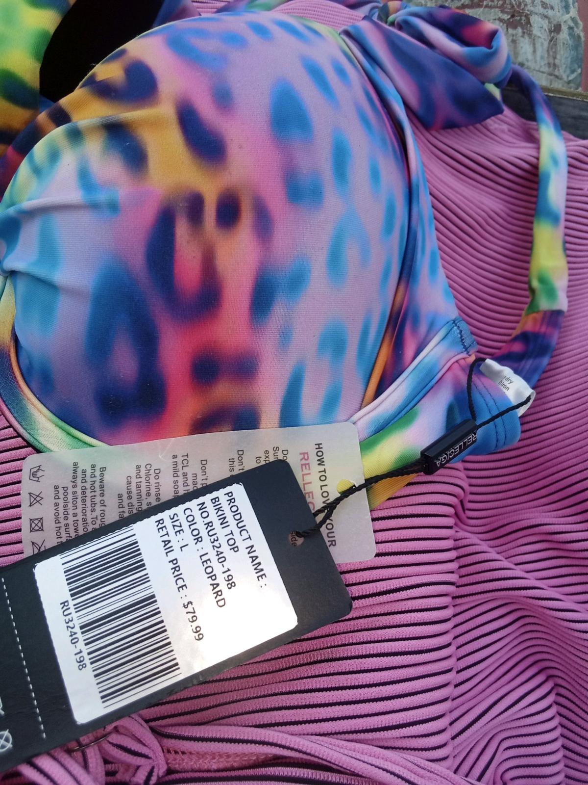 Tie die leopard Bikini top with cover up - Tecumseh, Oklahoma - FleaMarketBay