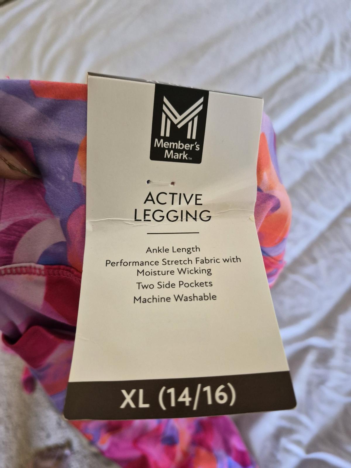 Girls XL 1416 Members Mark Floral Active Leggings NWT Pocket - Winston Salem, North Carolina - FleaMarketBay