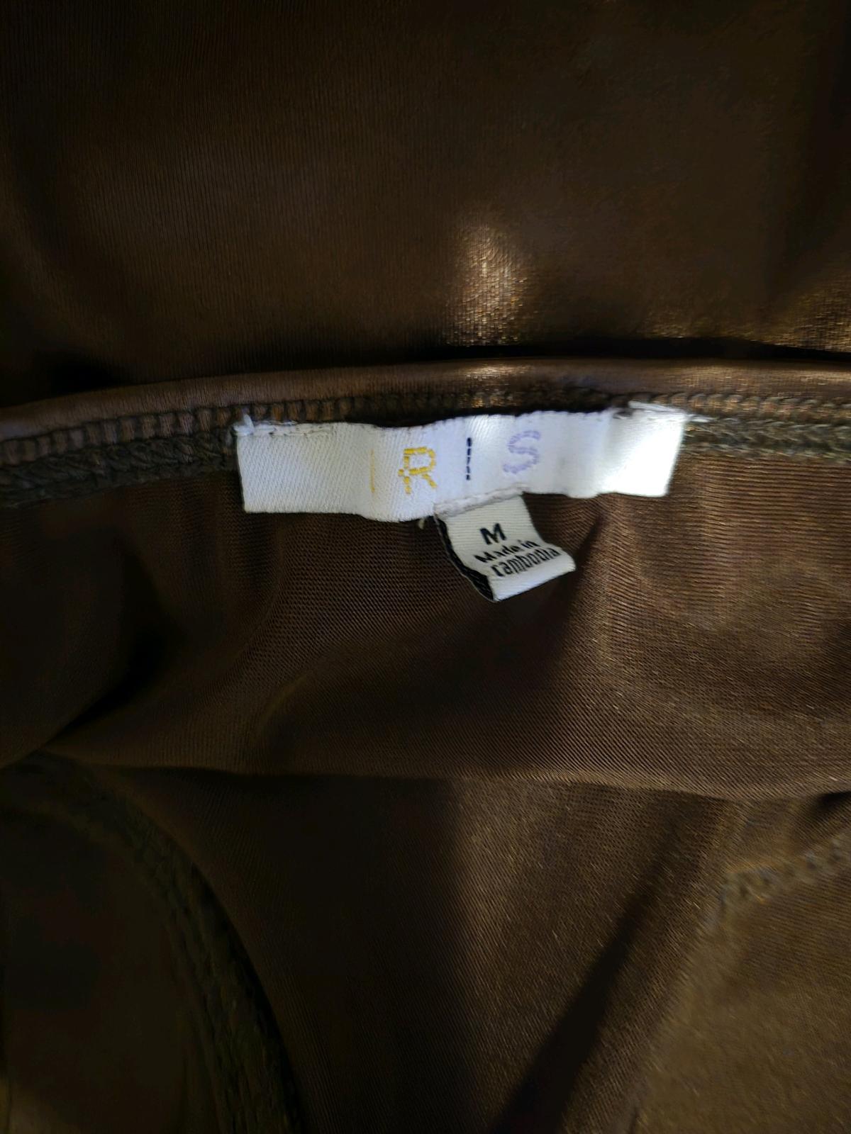 Brown Satin Fitted Mini Dress Size M Adjustable Straps - Winston Salem, North Carolina - FleaMarketBay