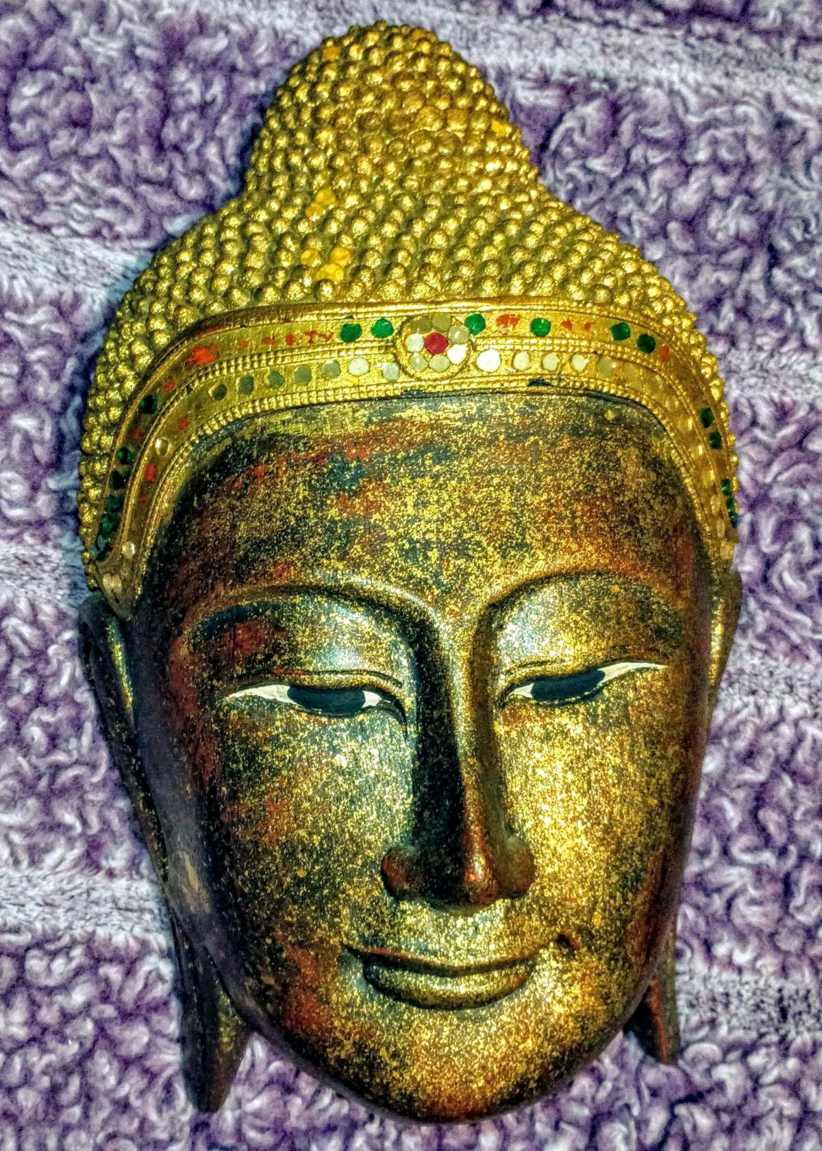 wood Buddha masks