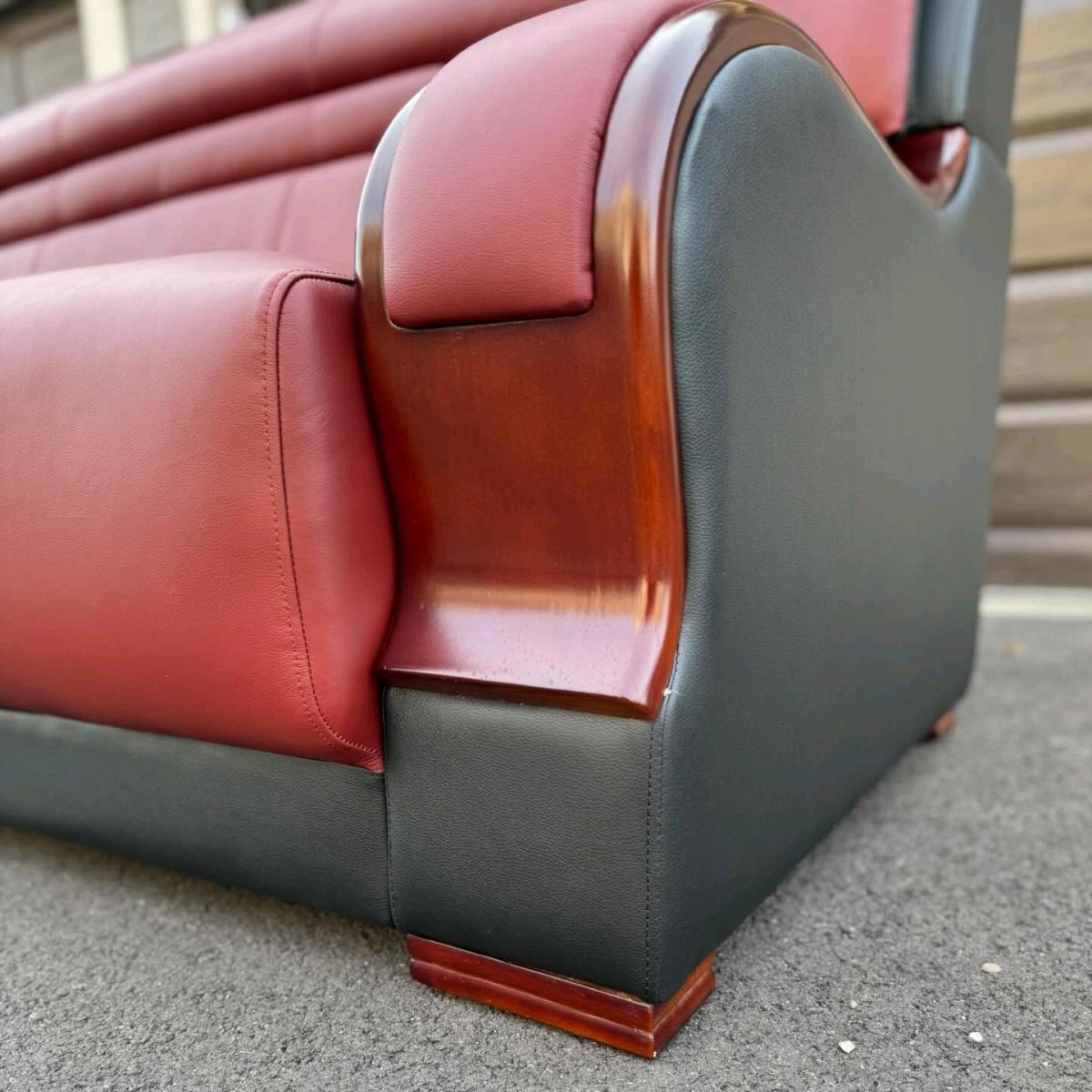 Premium Natural Leather Living Room Sofa - New York, New York - FleaMarketBay