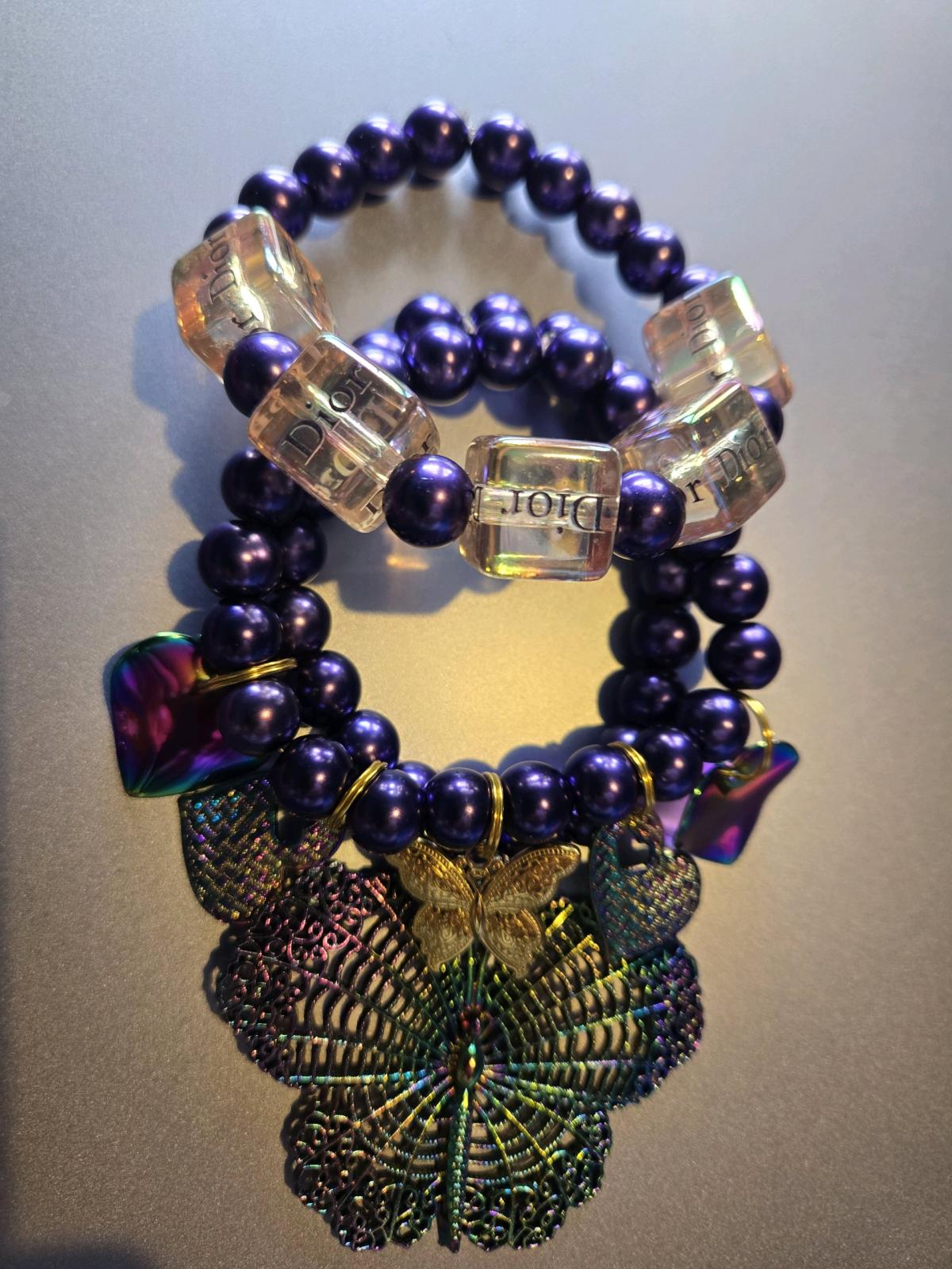 3pc Beaded Charm Bracelet set Butterfly - Garysburg, North Carolina