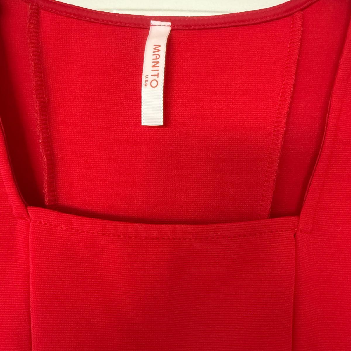 HOT RED SCULPTED PEPLUM TOP  SNATCHED WAIST  DATE NIGHT - Los Angeles, California - FleaMarketBay