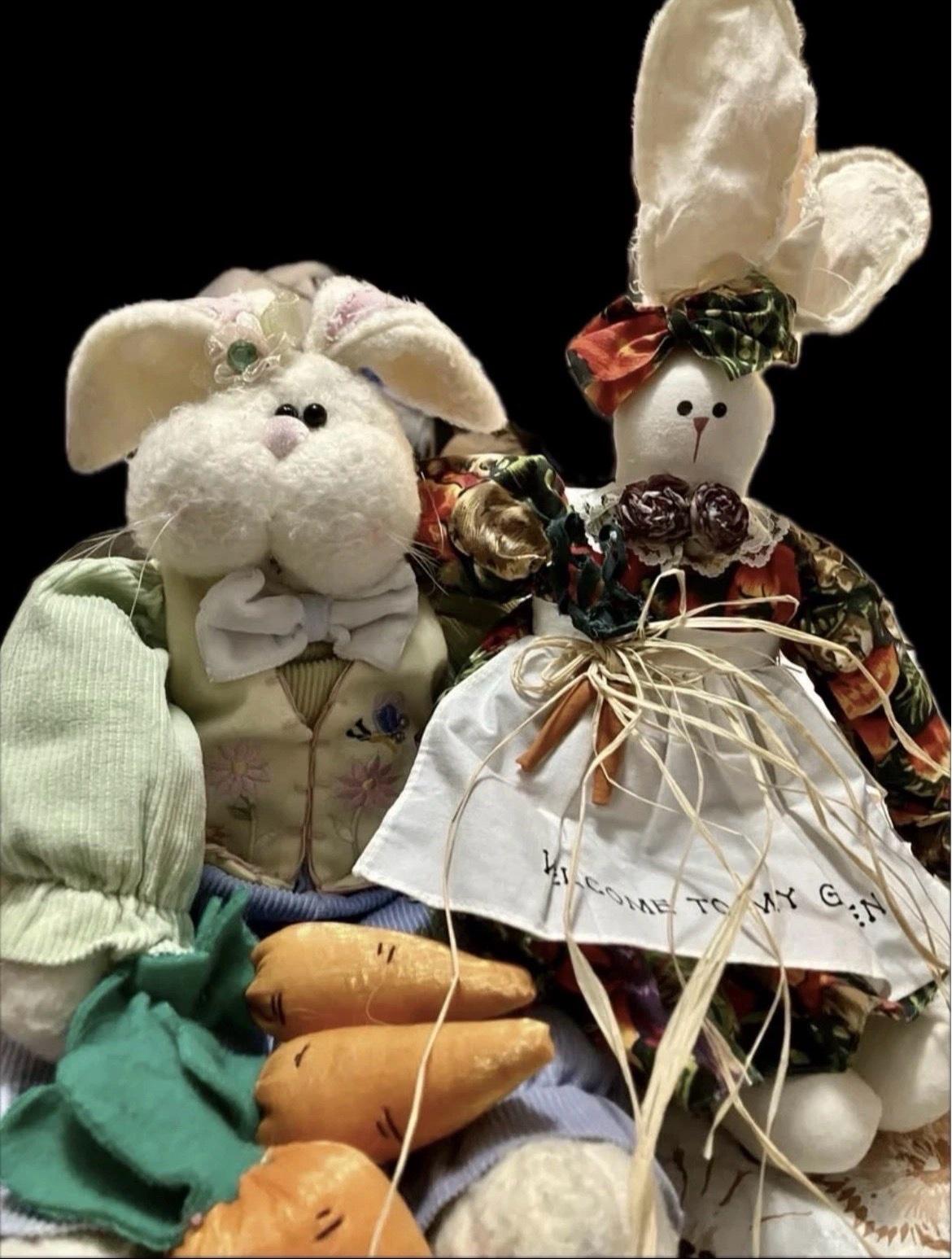 Vintage Country Rustic Bunny Rabbit Gardener Version Stuffed - Arvada, Colorado - FleaMarketBay