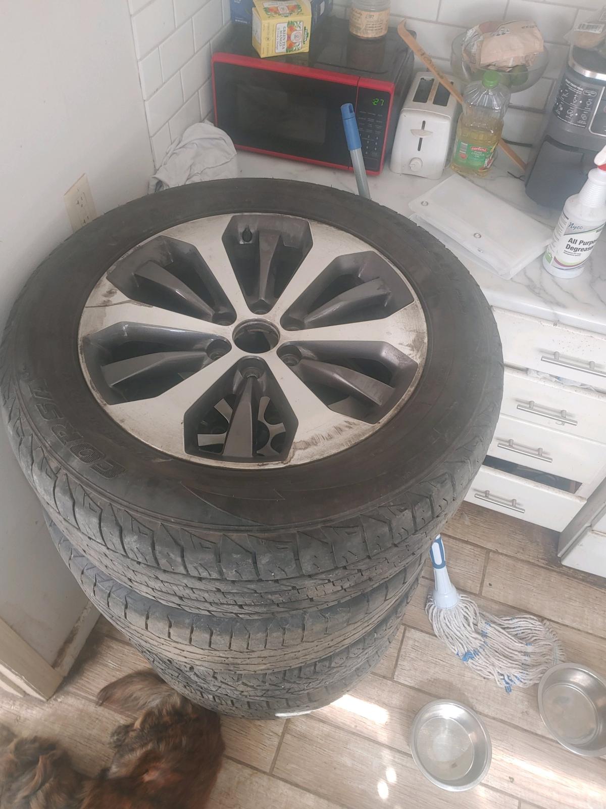 20s aluminum rims with semi new tires