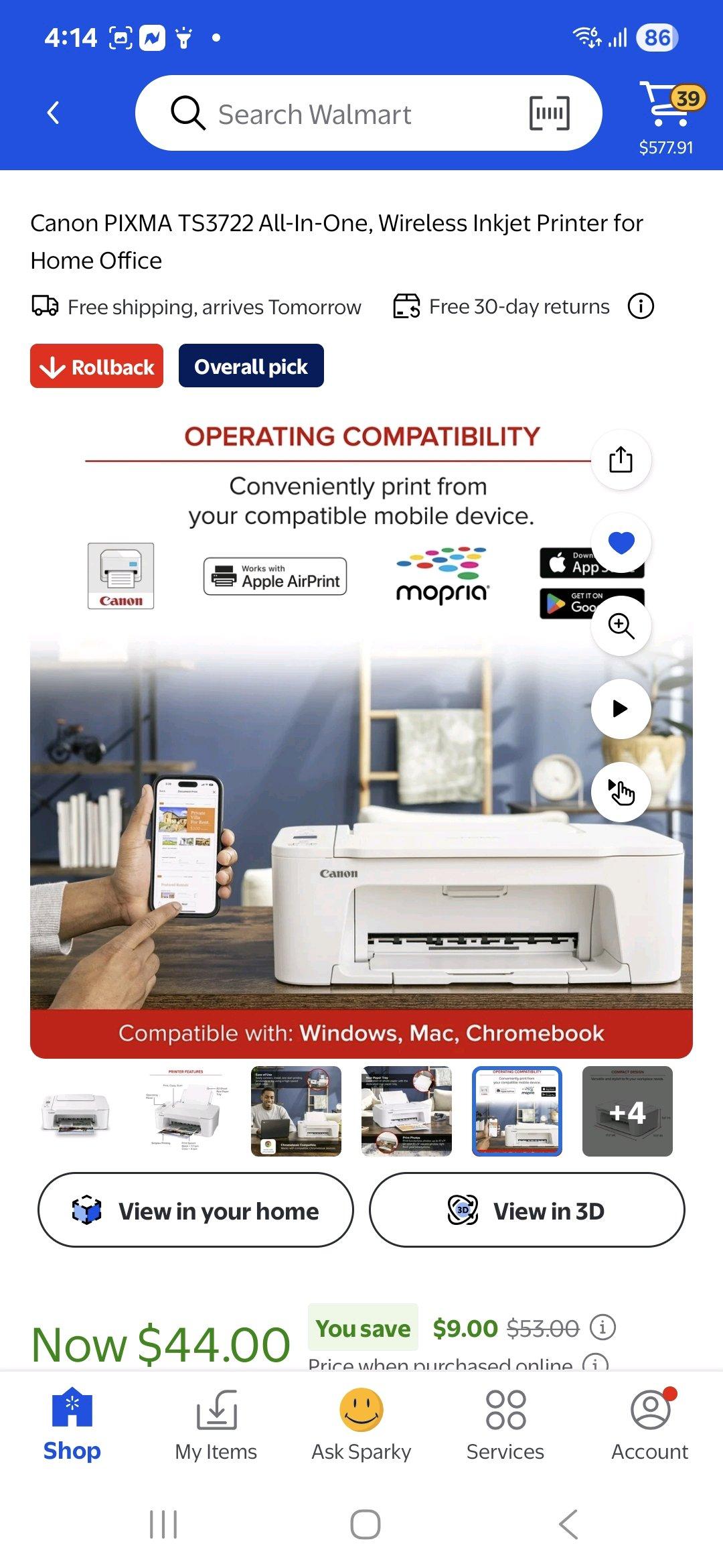 Canon Pixma TS3700 All in one Wireless Inkject Printer - Tampa, Florida - FleaMarketBay