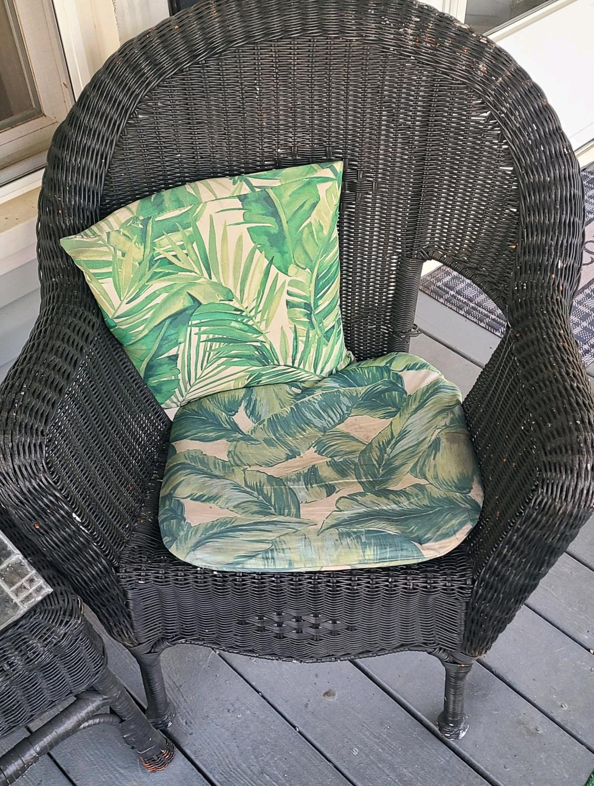 wicker chairs and table