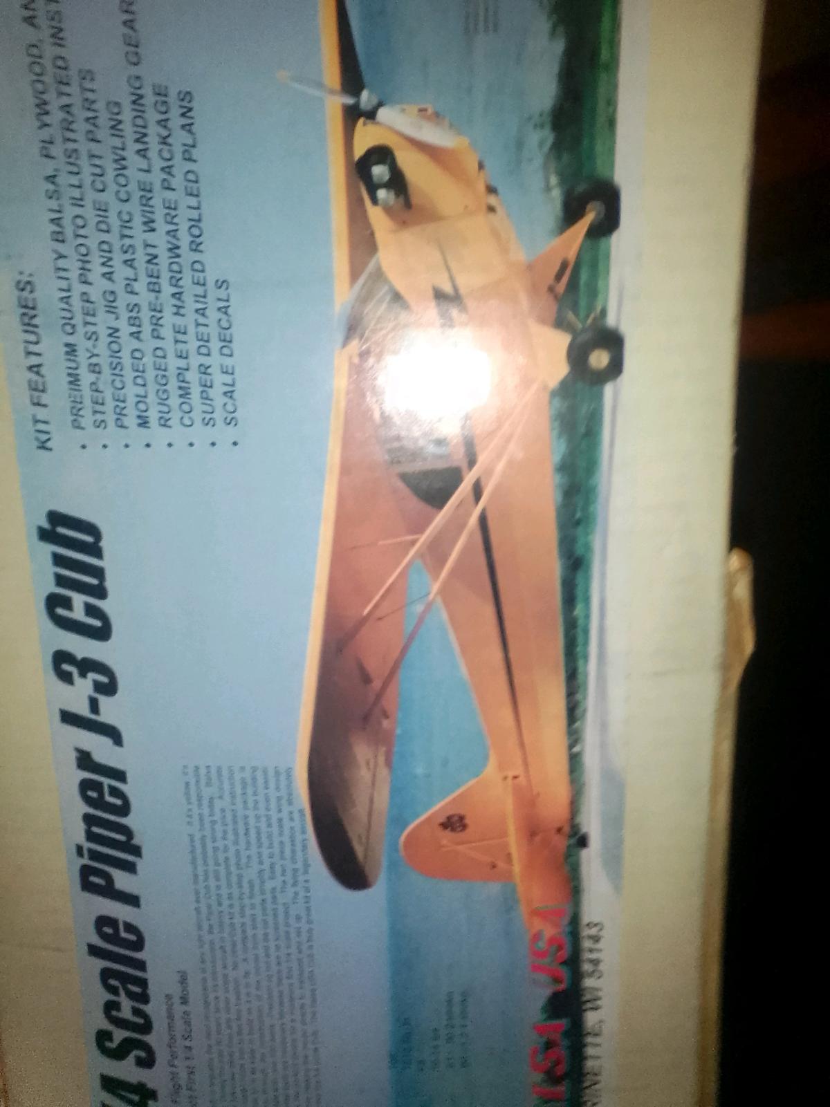 balsa USA quarter scale Piper j3 Cub model aircraft - Tipton, Missouri - FleaMarketBay