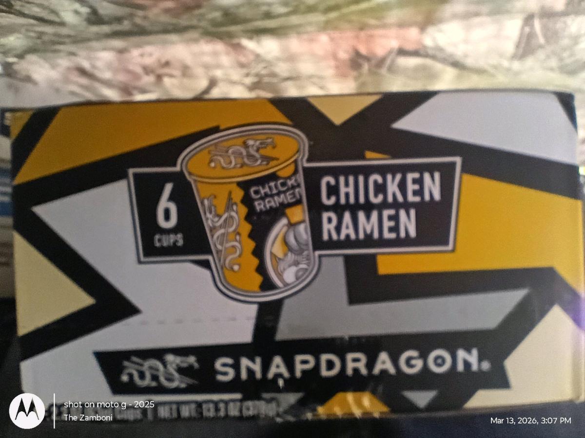 Chicken flavored ramen noodle