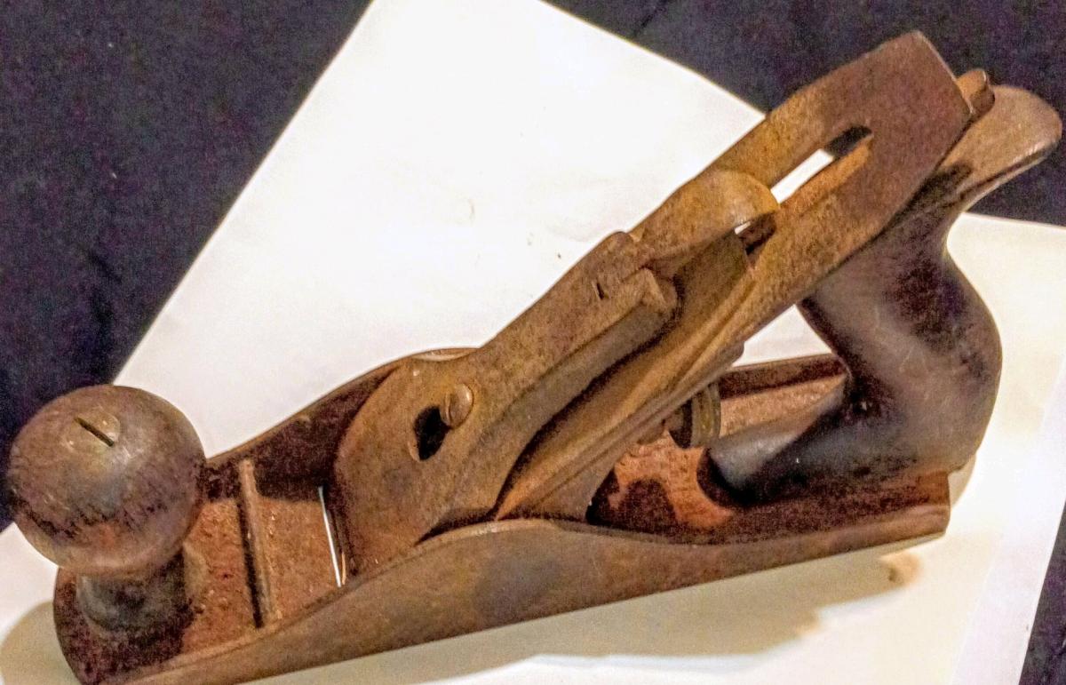 vintage wood hand planter - Elberton, Georgia