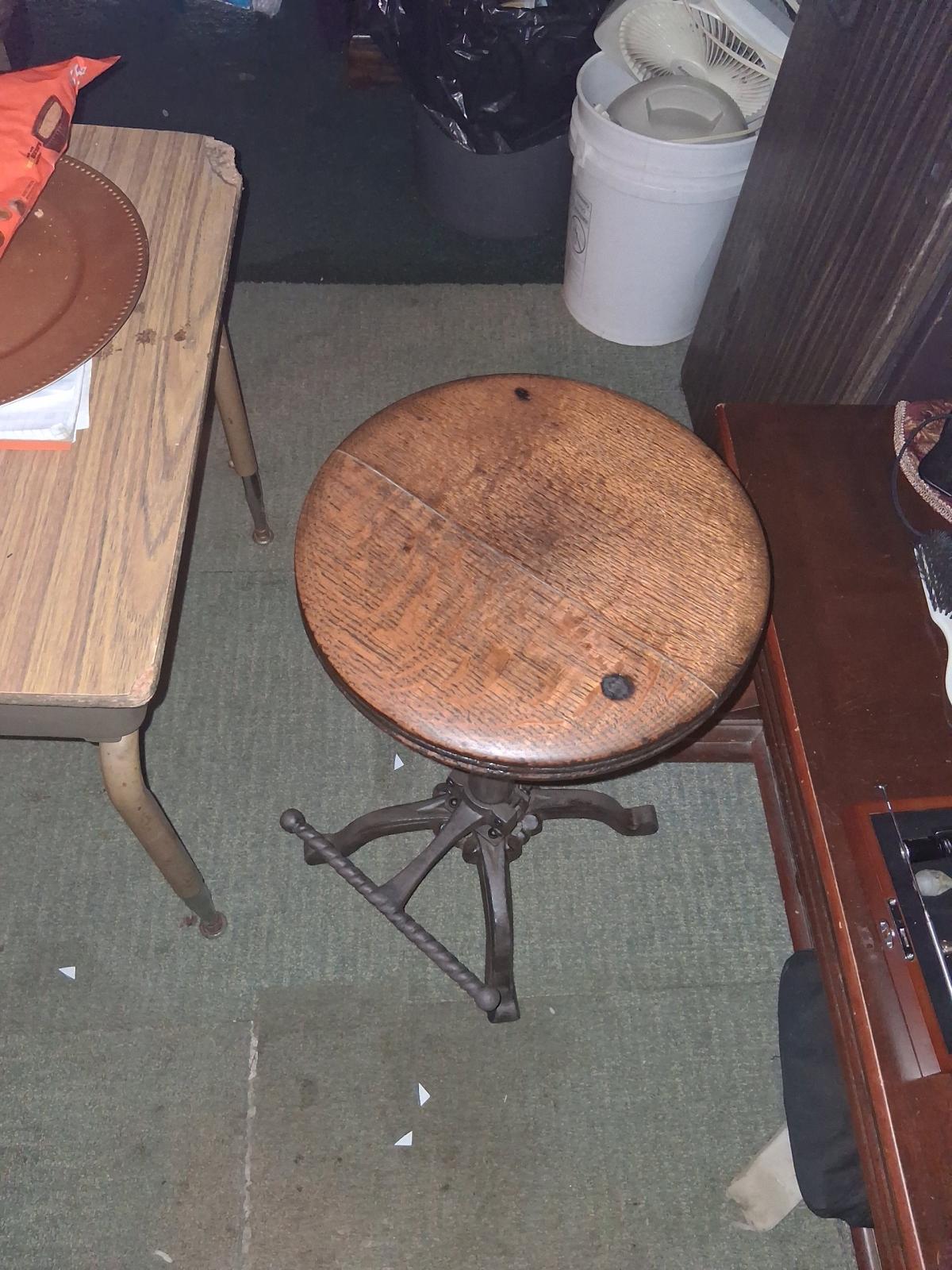 antique piano stool