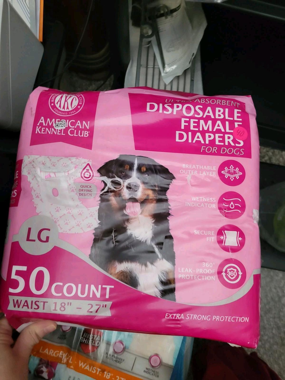 New Female Disposable Dog Diapers 50 Count