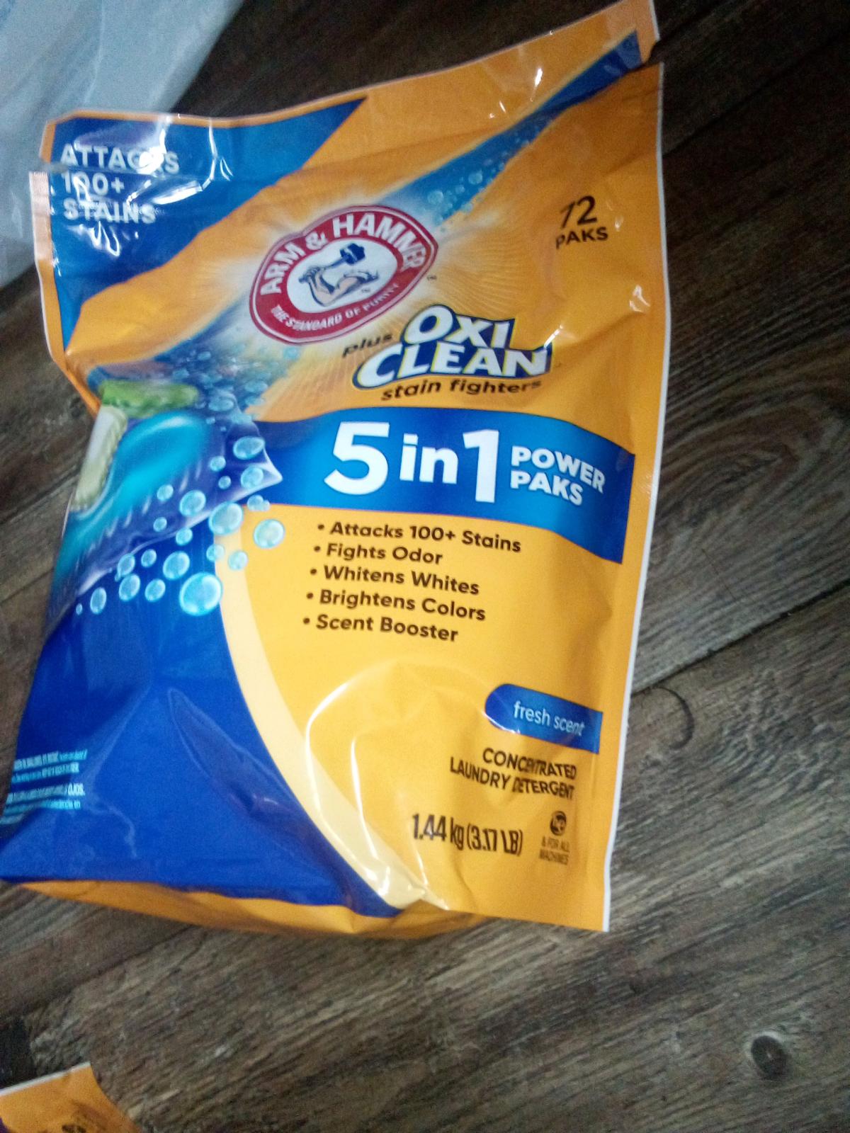 ARM AND HAMMER plus OXI CLEAN DETERGENT PODS