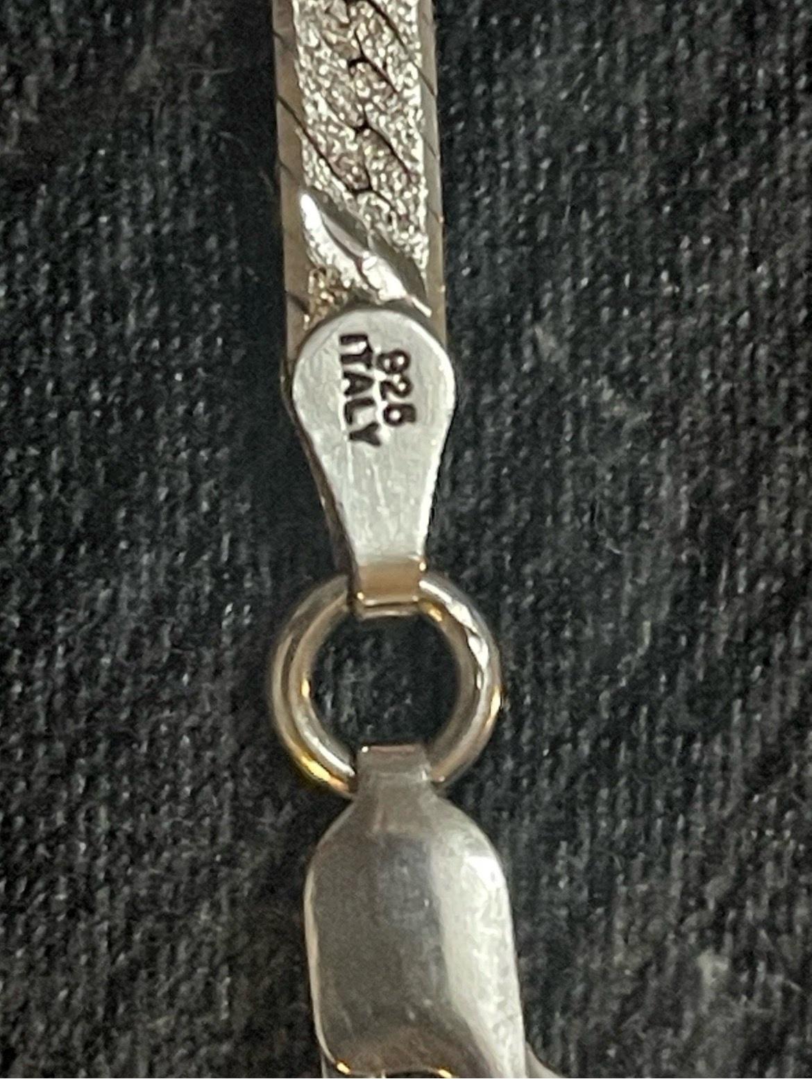 Italian 925 Silver Herringbone with Weighted Clasp