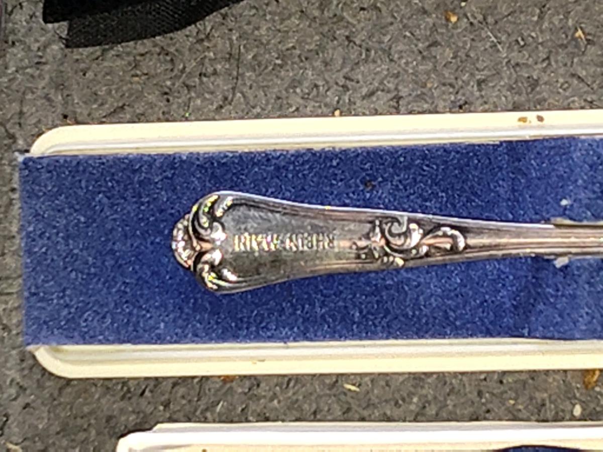 antique silver spoon collection 18 and total - Red Bluff, California - FleaMarketBay