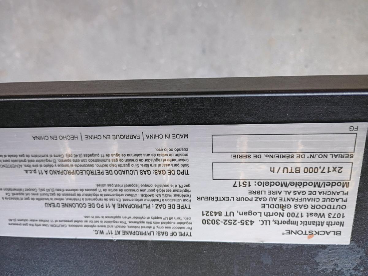 Blackstone Griddle - Moundridge, Kansas - FleaMarketBay