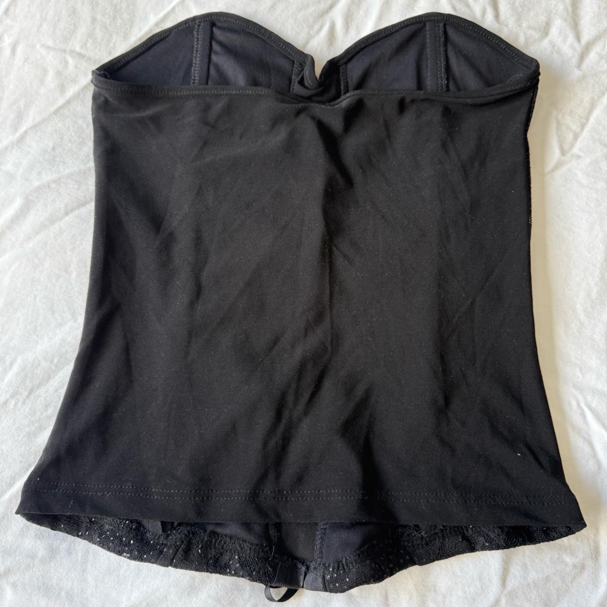 Black Lace Strapless Corset Bustier Top Boned Front Hook Clo - Los Angeles, California - FleaMarketBay