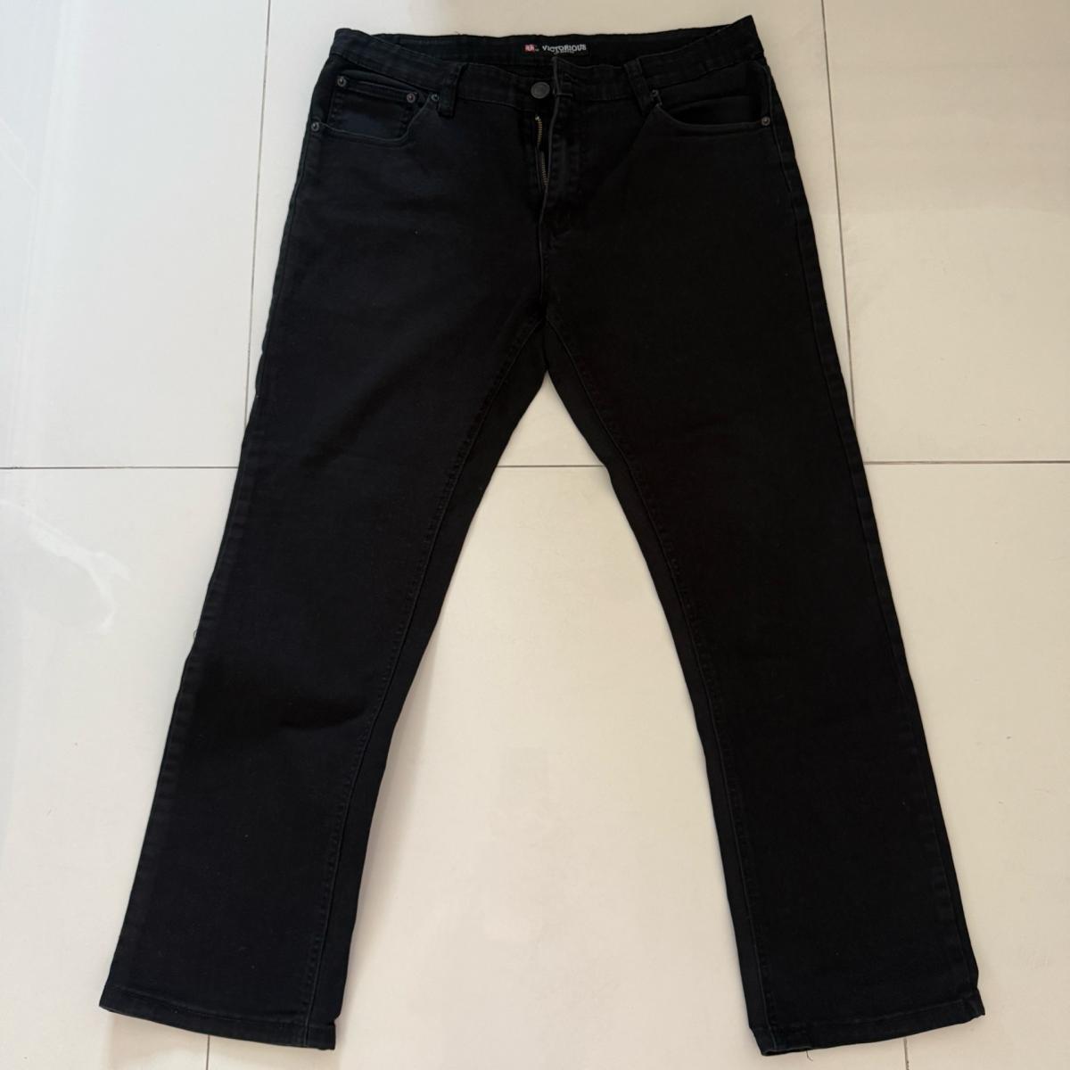 Victorious Mens Black Stretch Denim Jeans W36 L30  Cotton - Los Angeles, California
