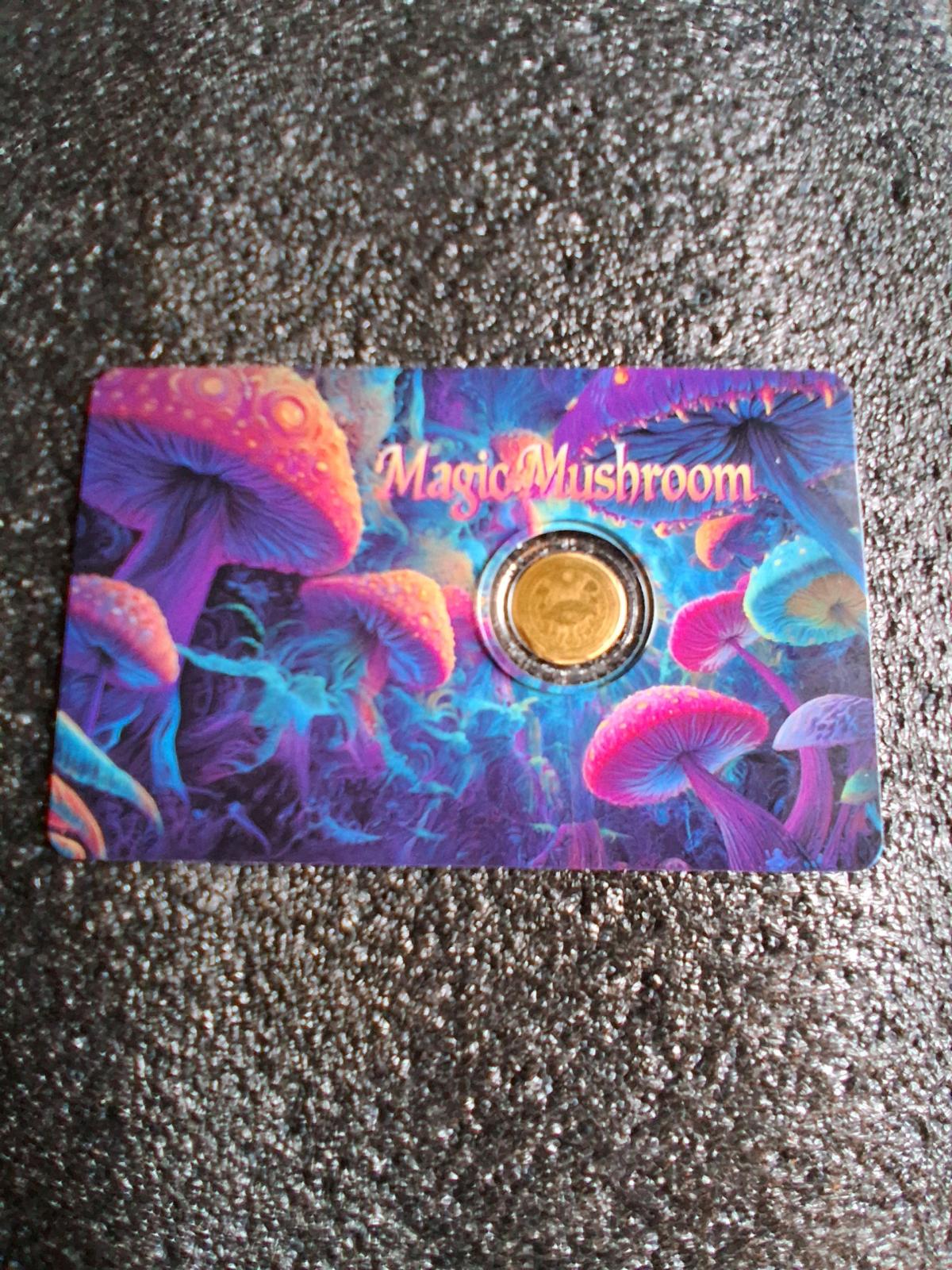 1 1000th oz Magic Mushroom gold coin