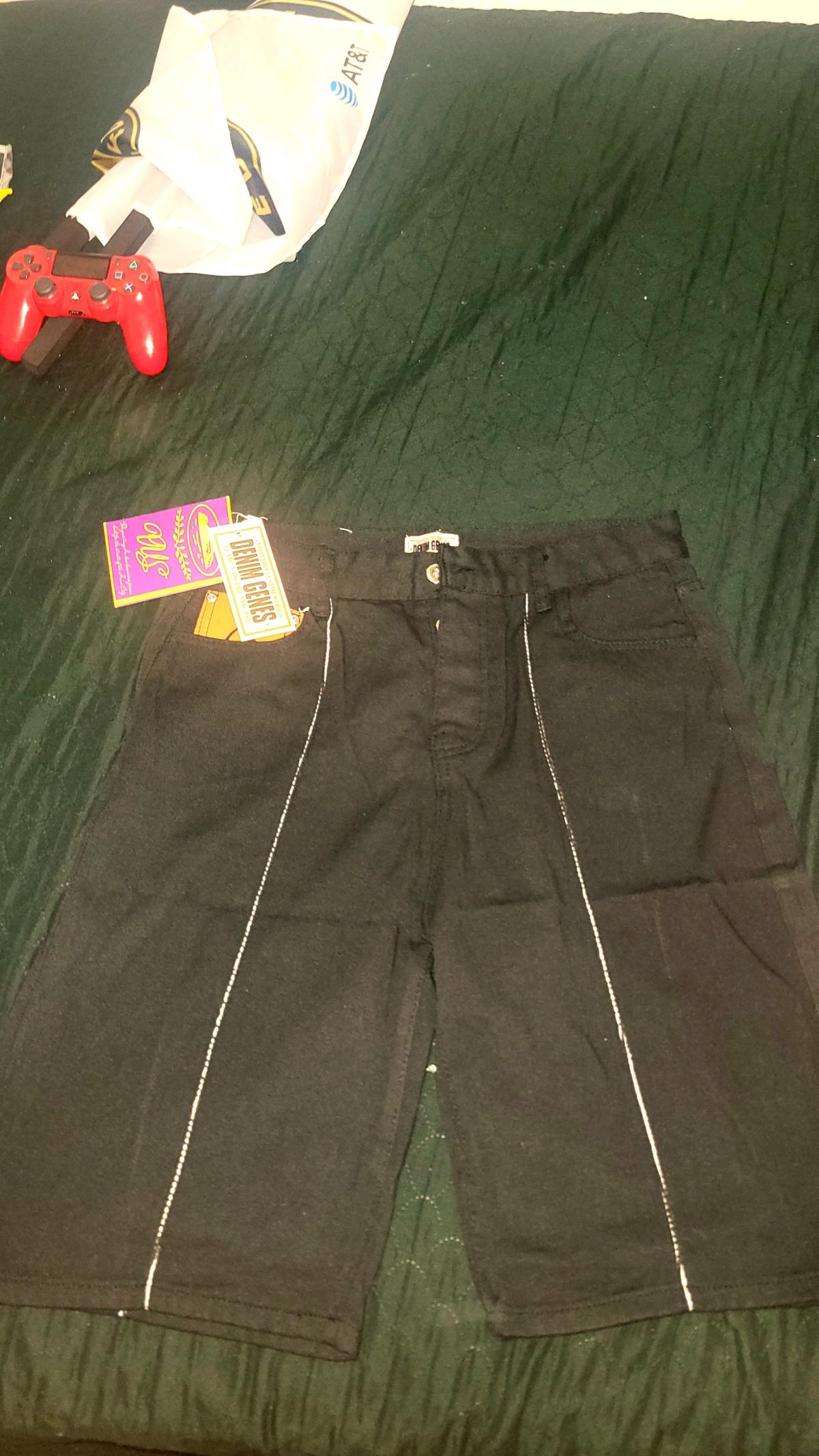 Corteiz black denim shorts