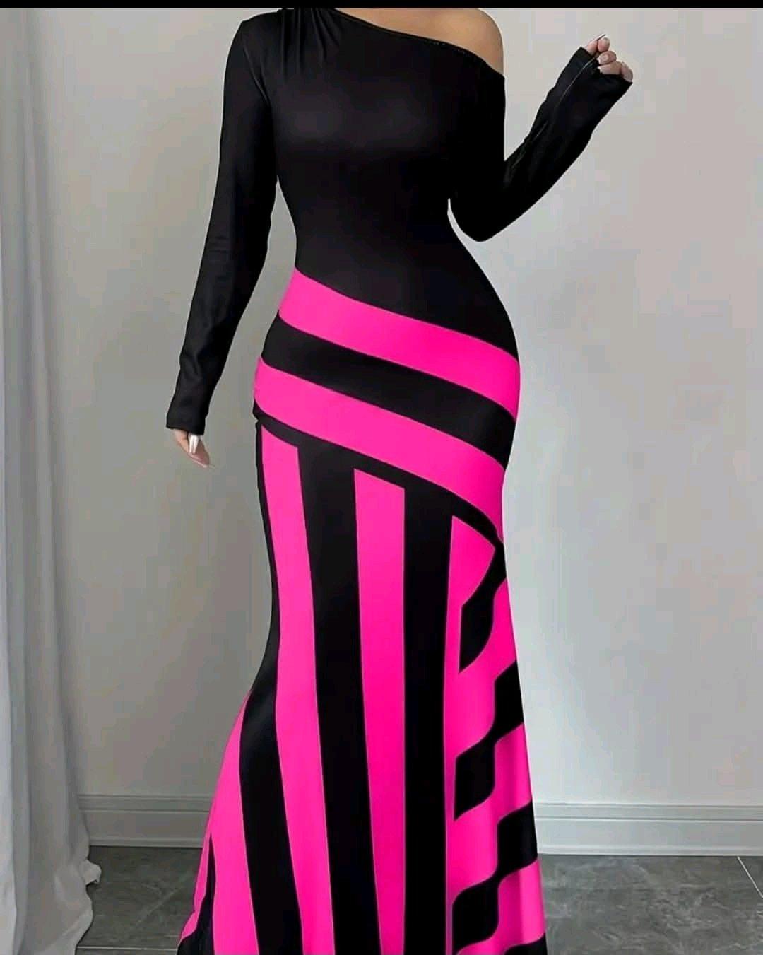 Womens BlackPink Long Dress