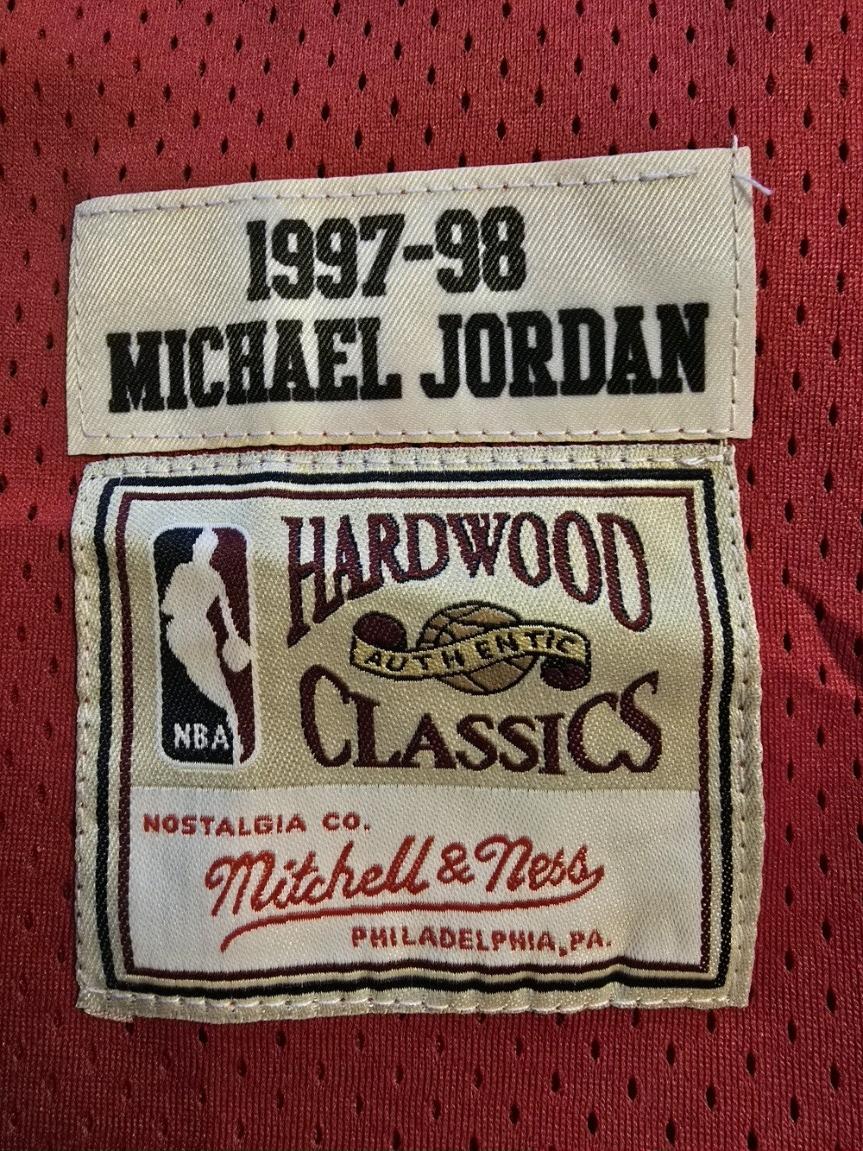 Michael Jordan #23 Chicago Bulls SIGNED HOME RED 1997'-1998' NBA FINAL'S MICHELLE & NESS HARDWOOD CLASSICS AUTHENTICJERSEY - Michigan City, Indiana - FleaMarketBay