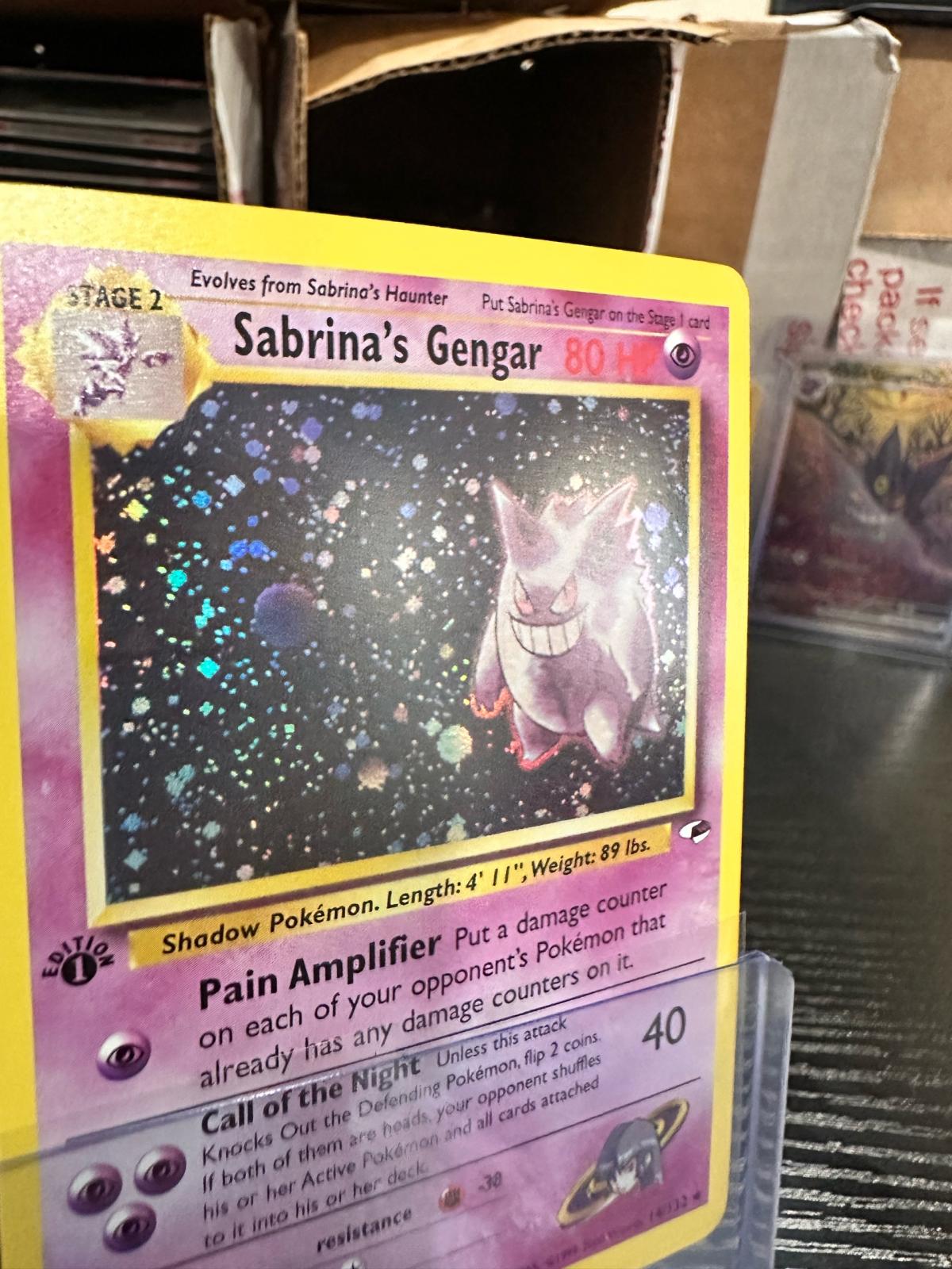 Pokemon Sabrinas Gengar 1st Edition Gym Heroes - Steger, Illinois - FleaMarketBay
