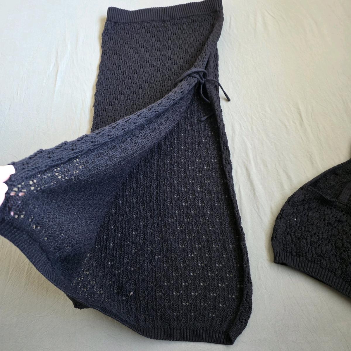 knit crop top and skirt set Black - Riverside, California - FleaMarketBay