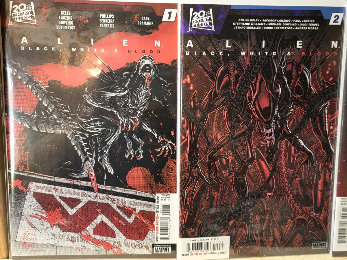 ALIEN BLACK WHITE  BLOOD Marvel Comics FULL SET 1 2 3 4 NM - Homewood, Illinois - FleaMarketBay