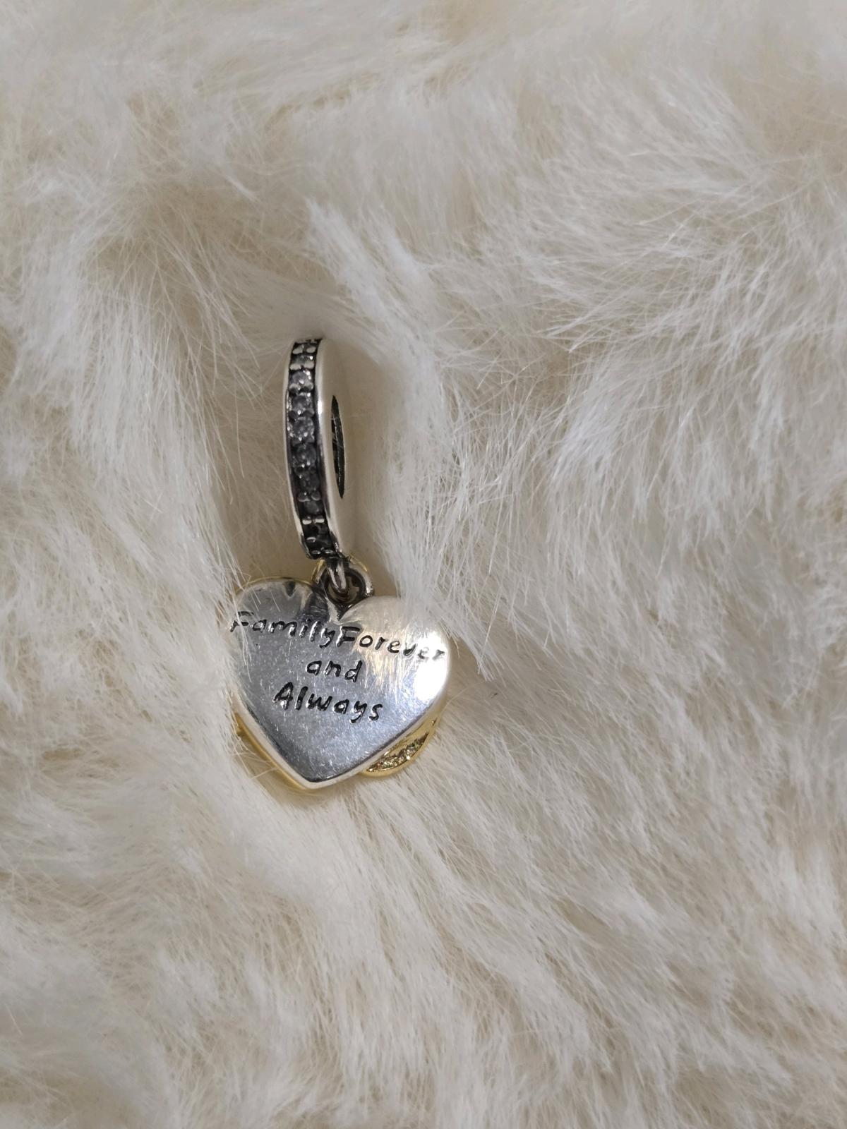 Sparkling Infinity Heart Dangle CharmSterling silver 14k gol - Austin, Texas - FleaMarketBay