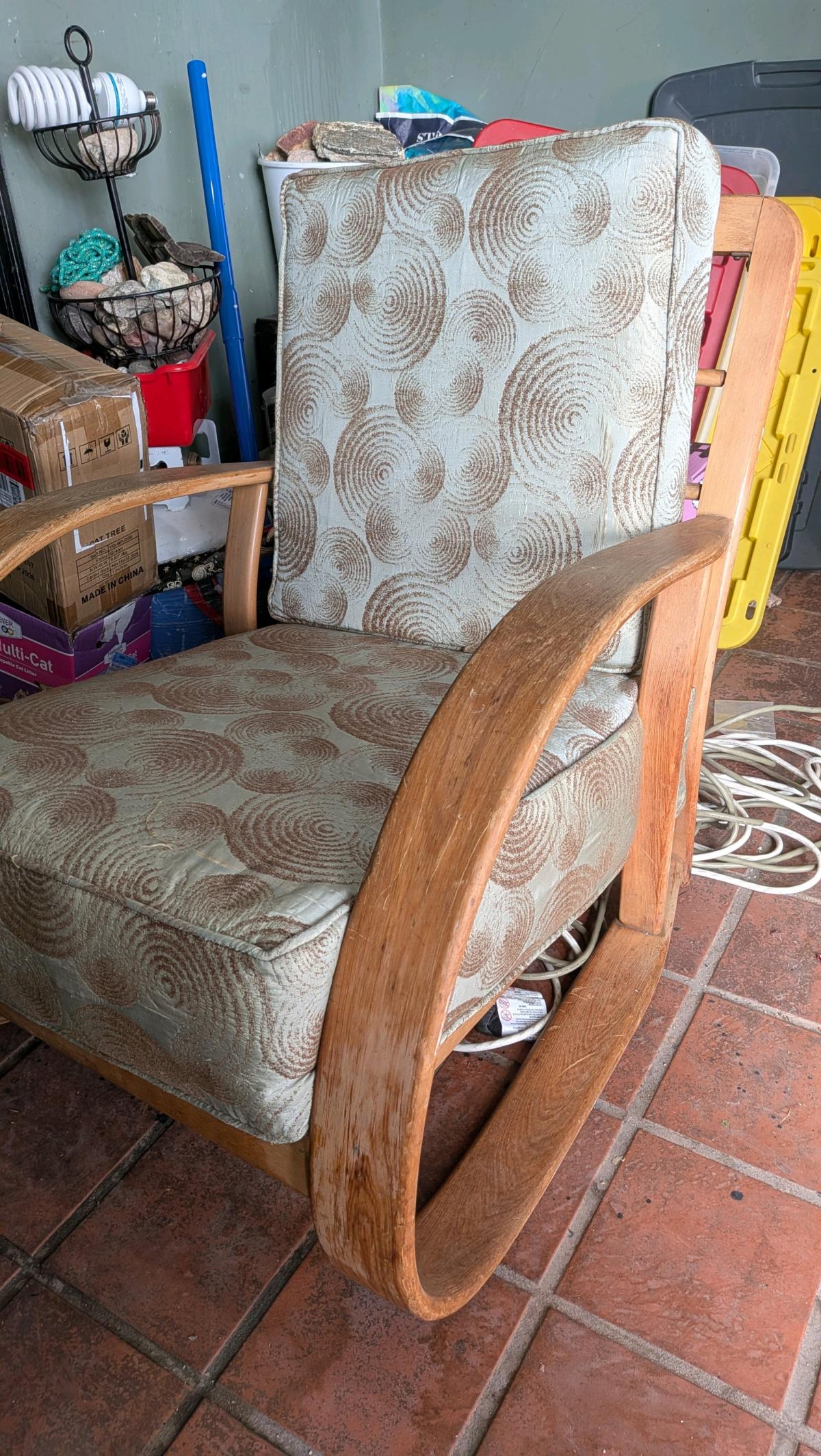 art deco wooden bent arm chair very popular - Cabazon, California - FleaMarketBay