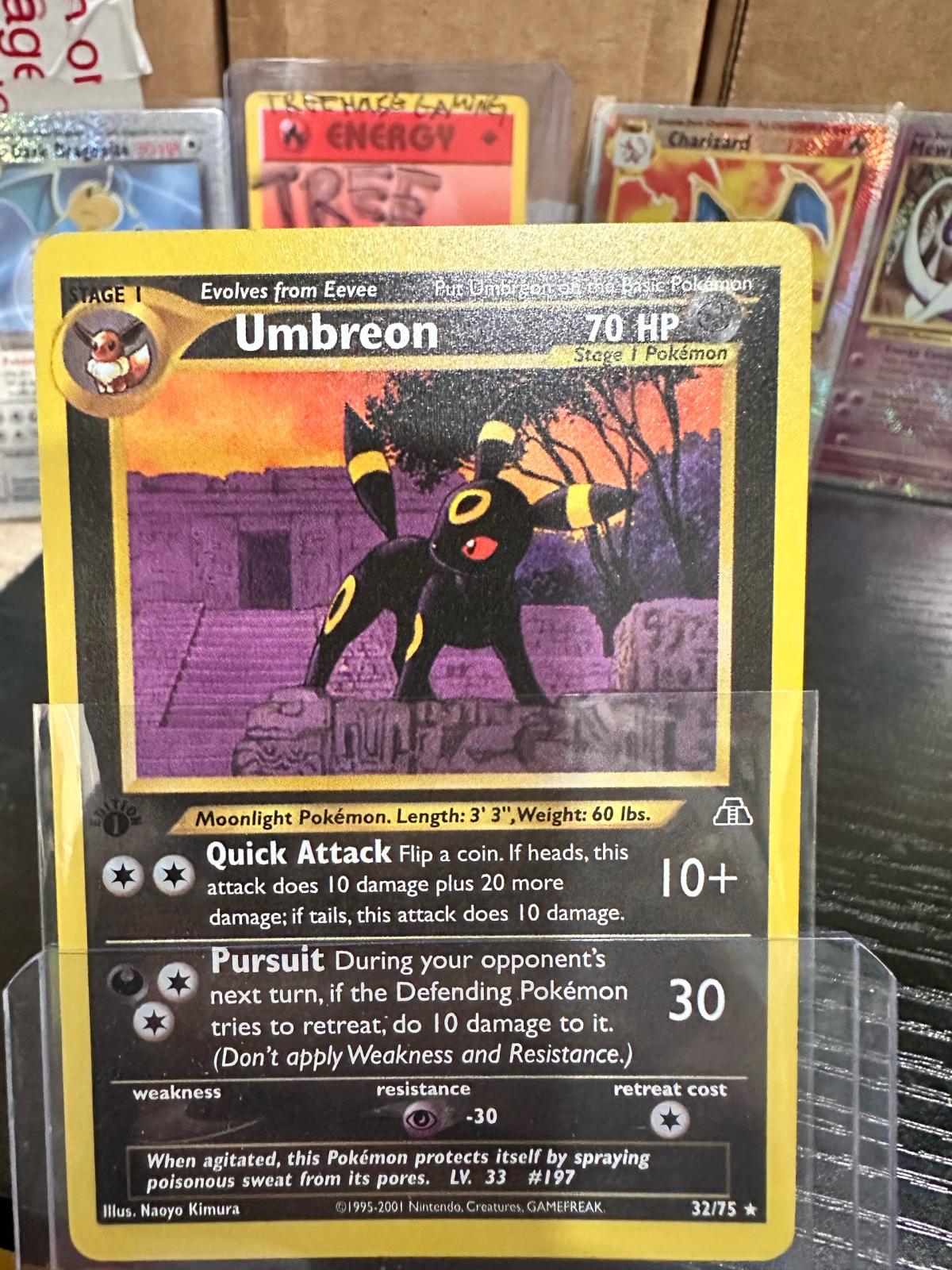 Pokemon TCG Umbreon Neo Discovery  1st Edition NM