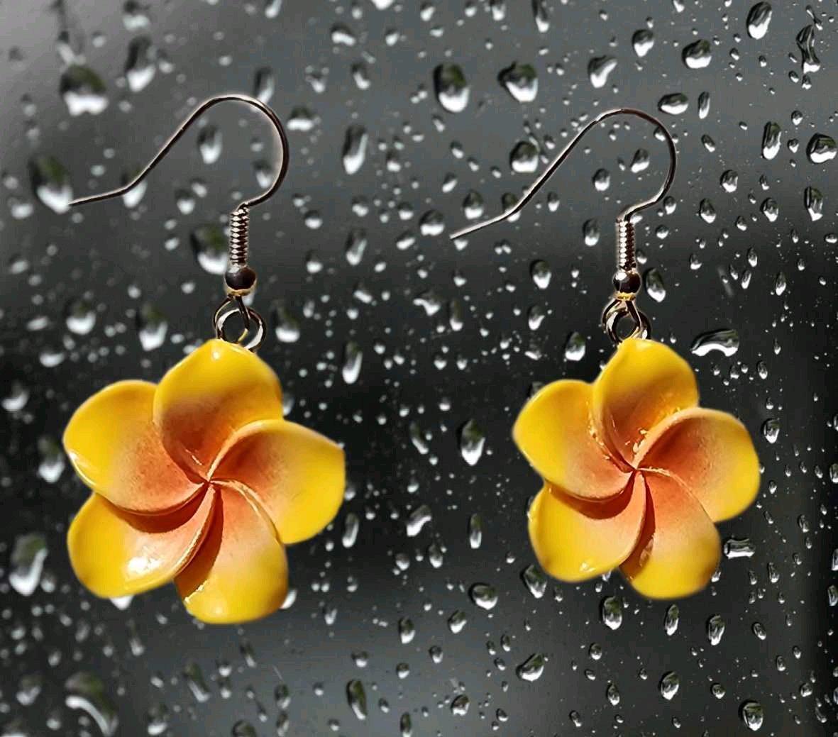 Handmade Flower hook earrings