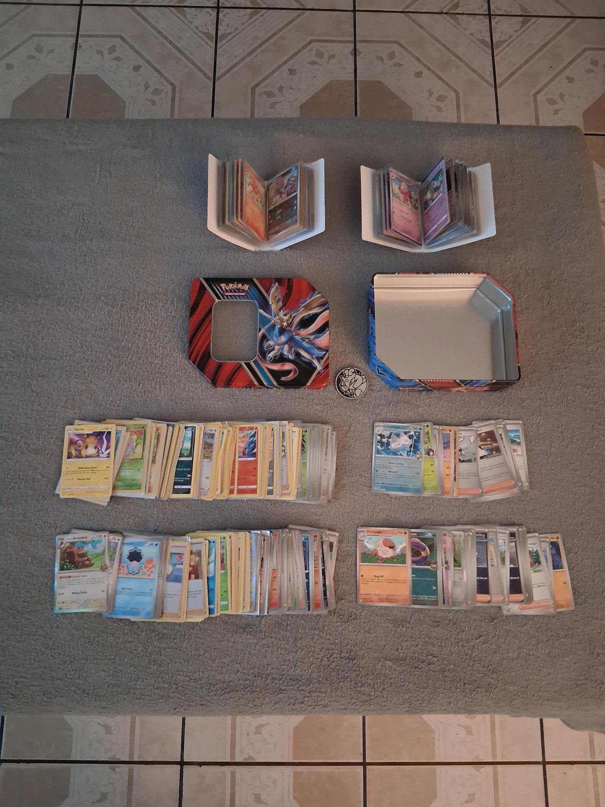 409 Pokemon Trading Cards with Tin And Holder Binders - North Hollywood, California - FleaMarketBay