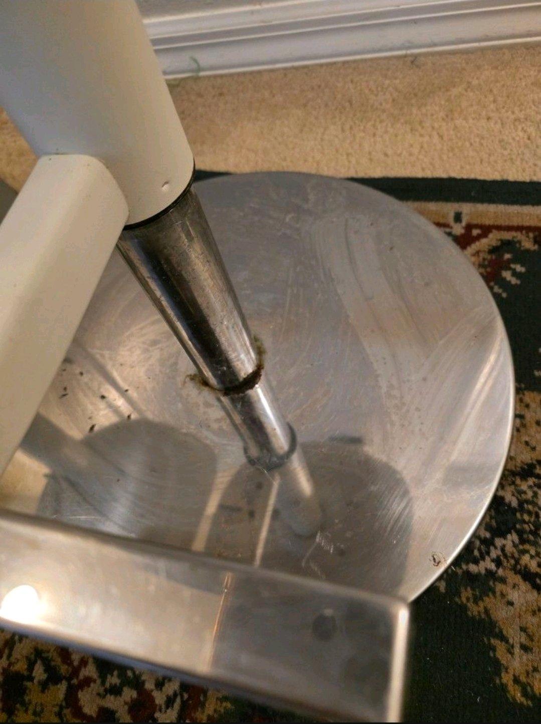 IKEA JANINGE bar stool featuring a white seat and a chrome b - Hudson, Florida - FleaMarketBay