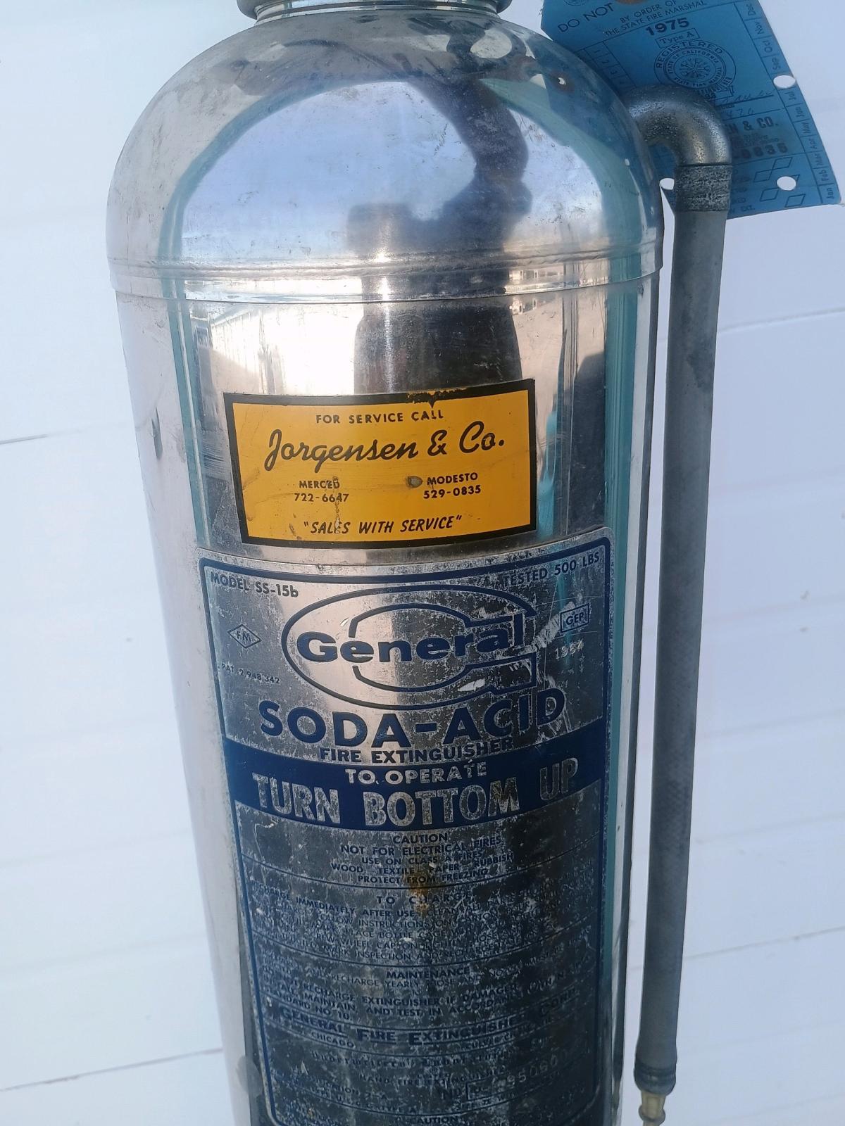Vintage General Fire Guard Soda Acid Extinguisher  SS15  Blu - Turlock, California - FleaMarketBay