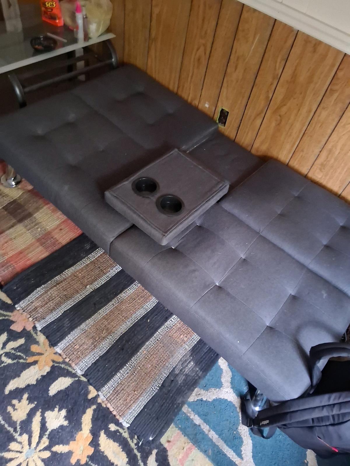 2 person futon with builtin cup holders - New Port Richey, Florida - FleaMarketBay