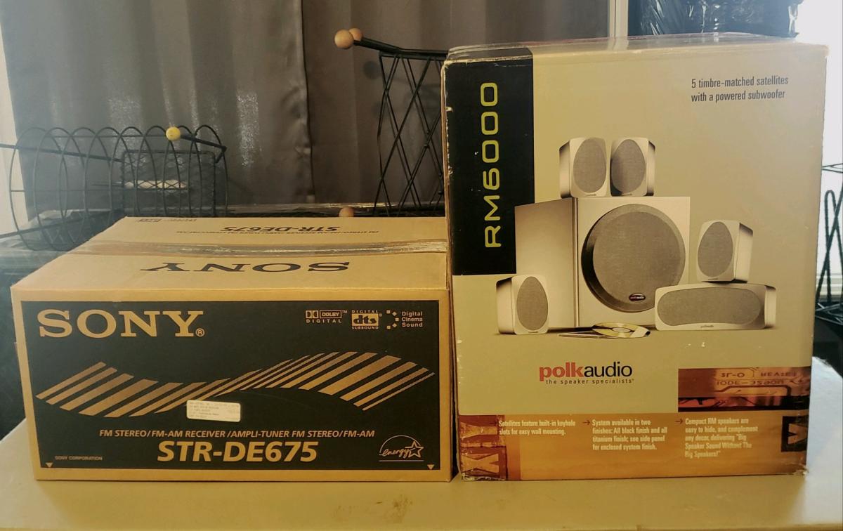 Sony STR DE 675 FM STEREO FM AM RECEIVER POLK AUDIO RM6000 - Upland, California - FleaMarketBay