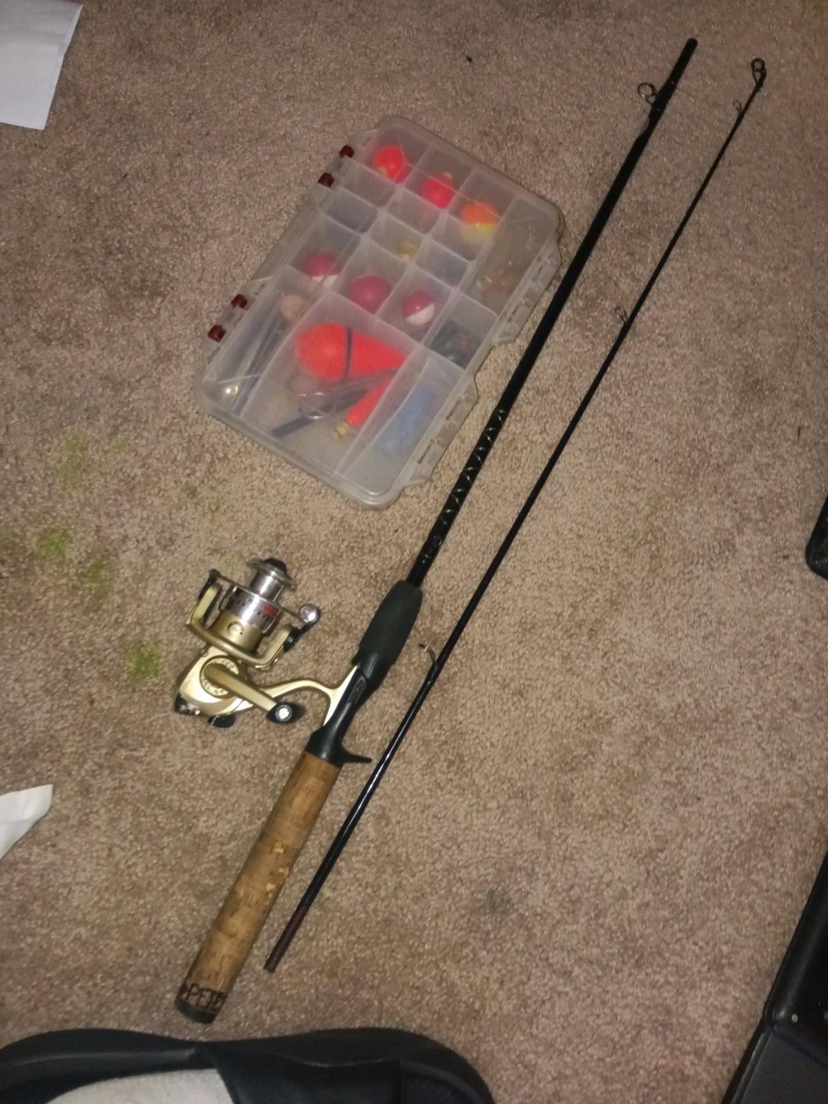 Zebco Fishing Rod and Tackle box - Garden Grove, California - FleaMarketBay