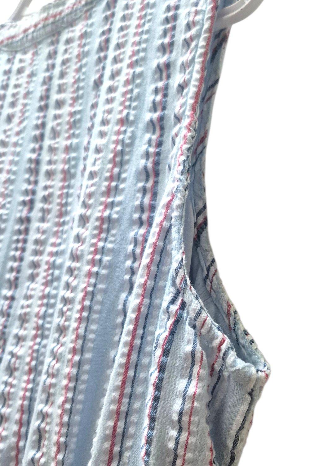 Women Blue Striped Sleeveless Dress Size1X Plus Size 16W - Lakewood, California - FleaMarketBay