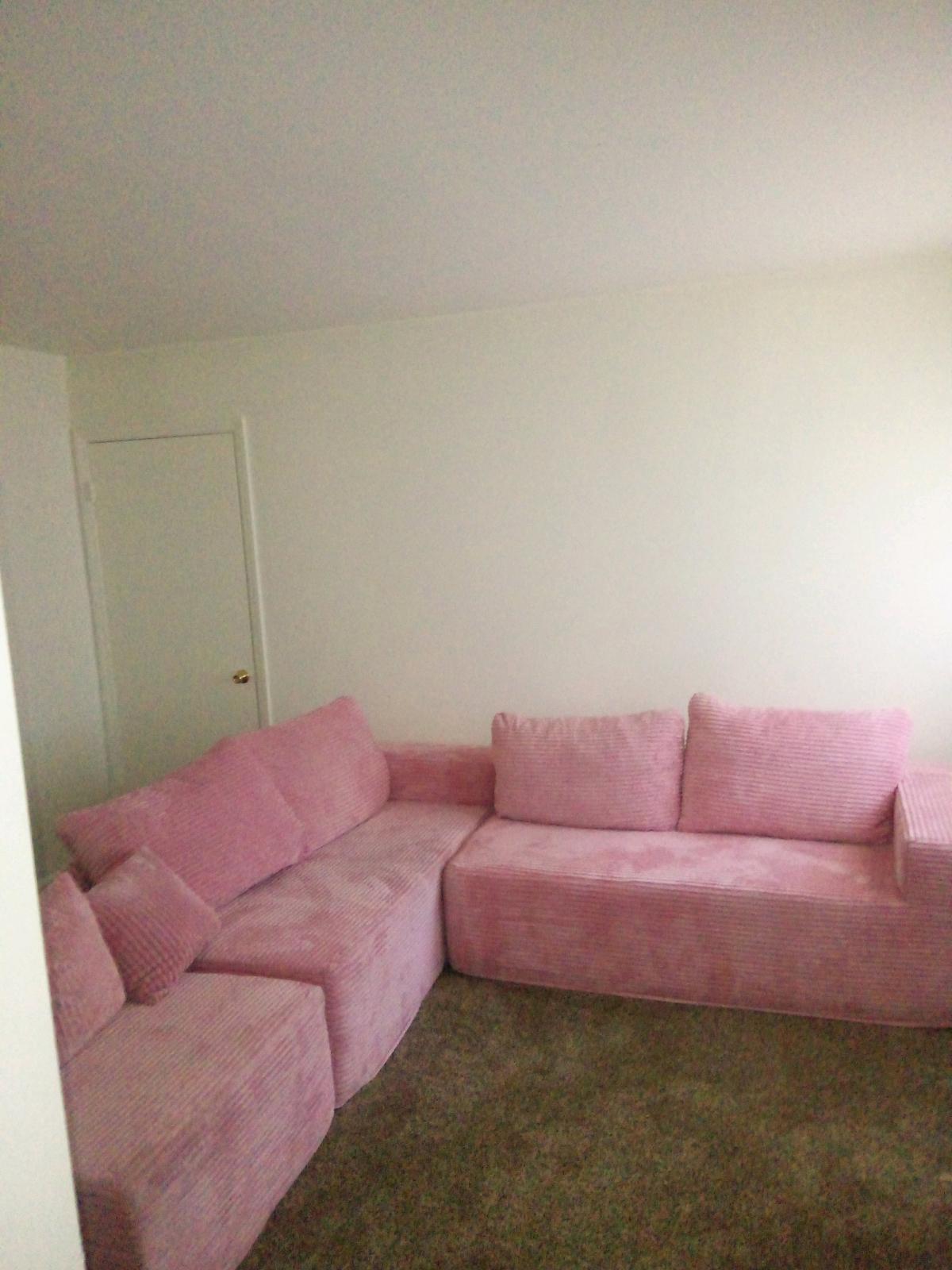 Pink Cloud Boneless L Shaped Sectional - Greensboro, North Carolina - FleaMarketBay