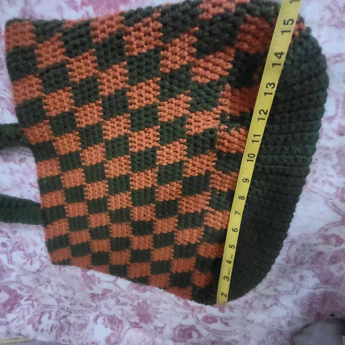 handmade crochet checkered tote bag - Fairfax, Virginia - FleaMarketBay