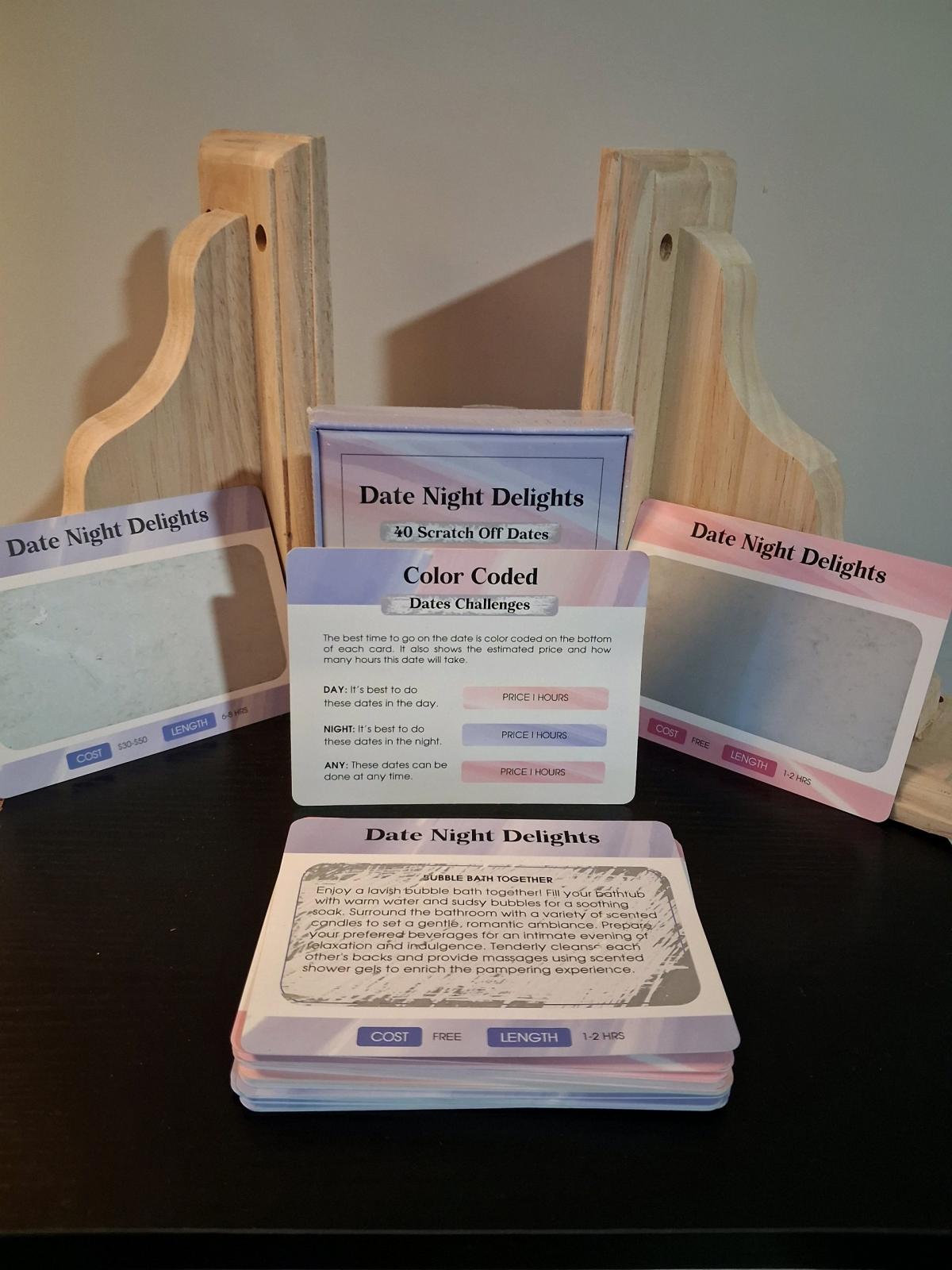 Date Night Delights ScratchOff Date Cards  Pastel Rainbow - Bronx, New York - FleaMarketBay