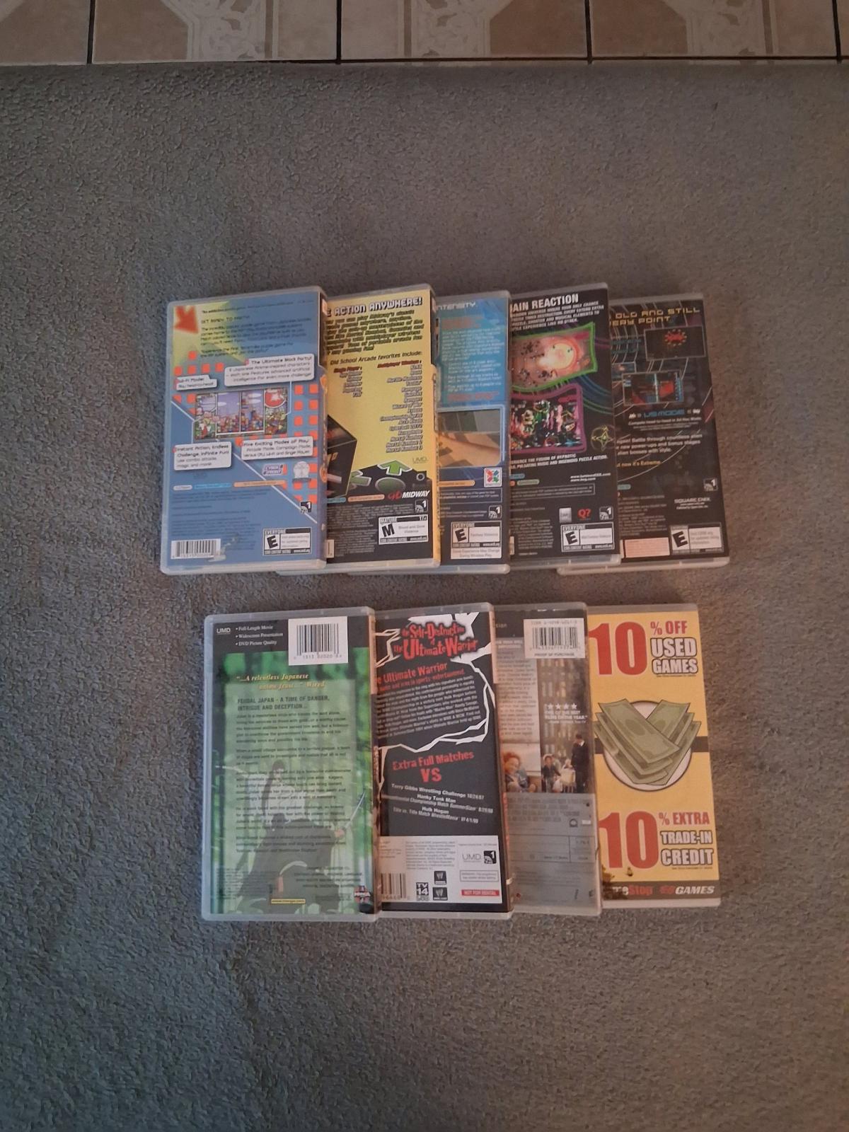 9 PSP Games And PSP UMD Videos for PlayStation Portable PSP - North Hollywood, California - FleaMarketBay