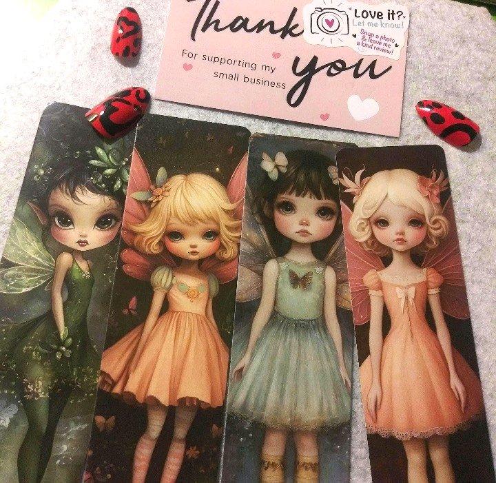 Floral Fairy Handmade Bookmarks Elf  Wonderland Fantasy Book - Monroeville, Alabama - FleaMarketBay