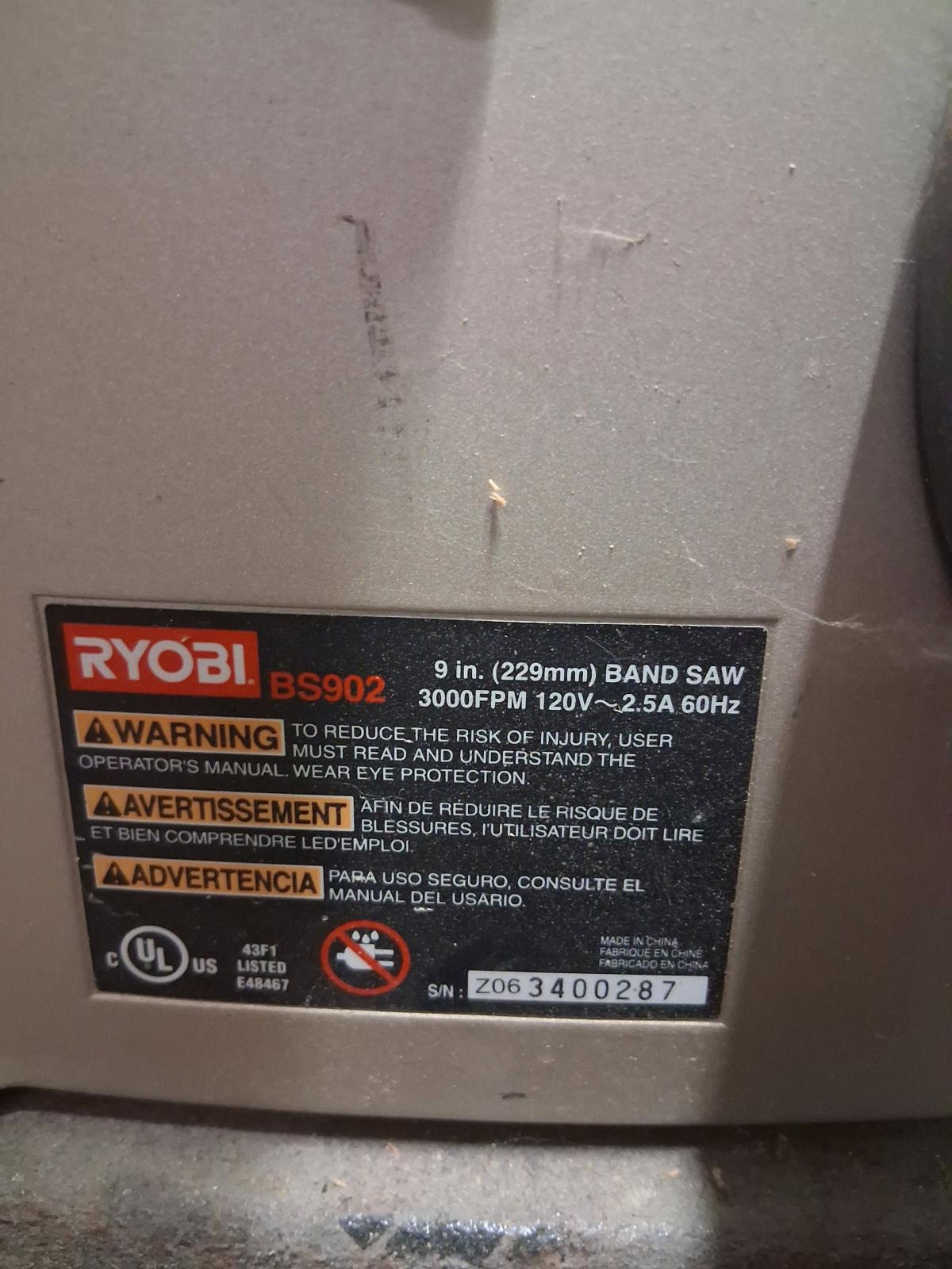 Ryobi 9in Band saw - Cleveland, Ohio - FleaMarketBay