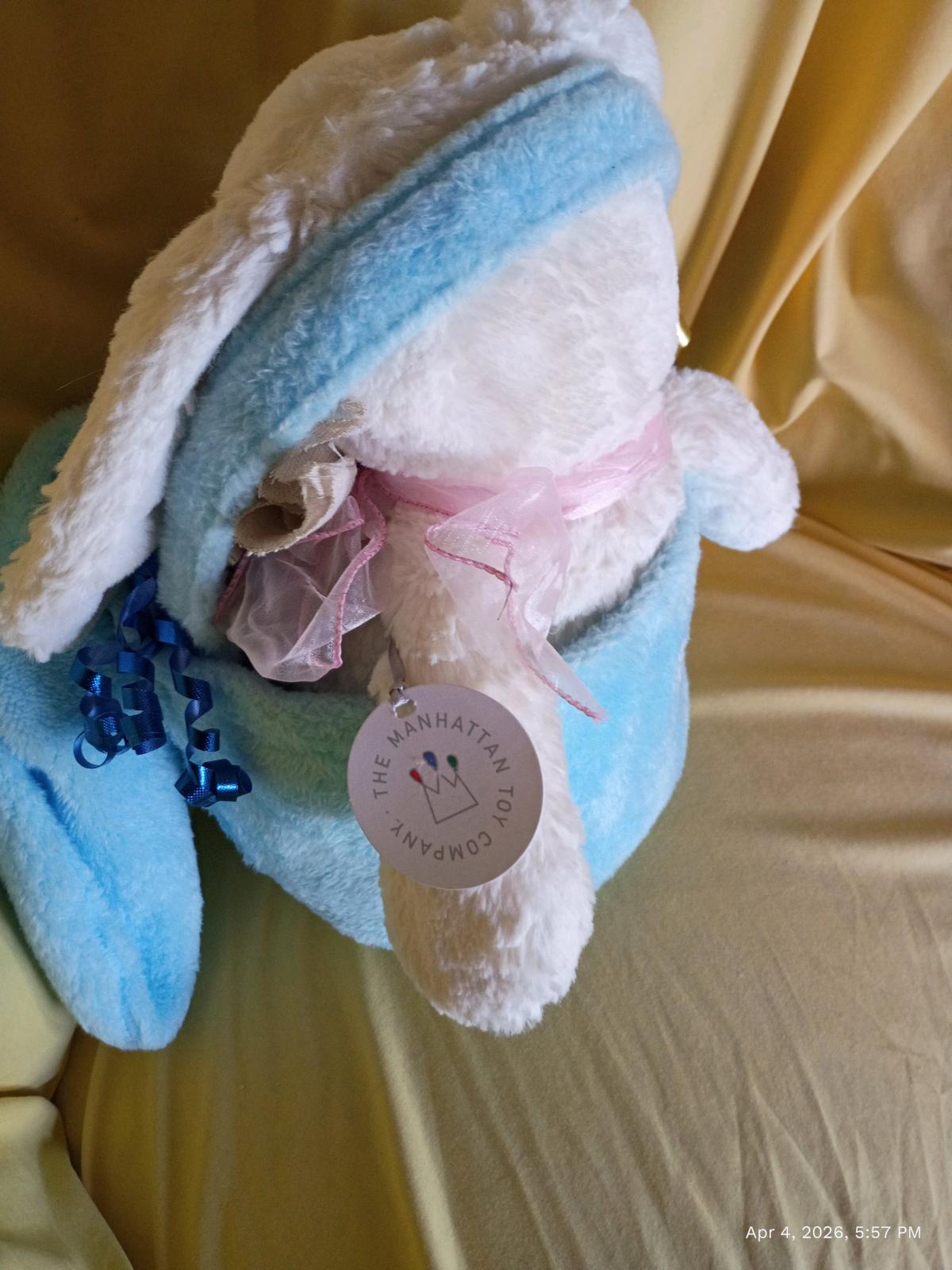 Manhattan Toy Co Blue Bunny Easter Basket - Bedford, Texas - FleaMarketBay