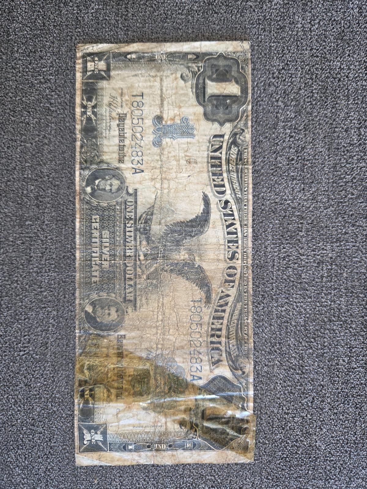 1899 one dollar silver certificate Black Eagle - Wyalusing, Pennsylvania